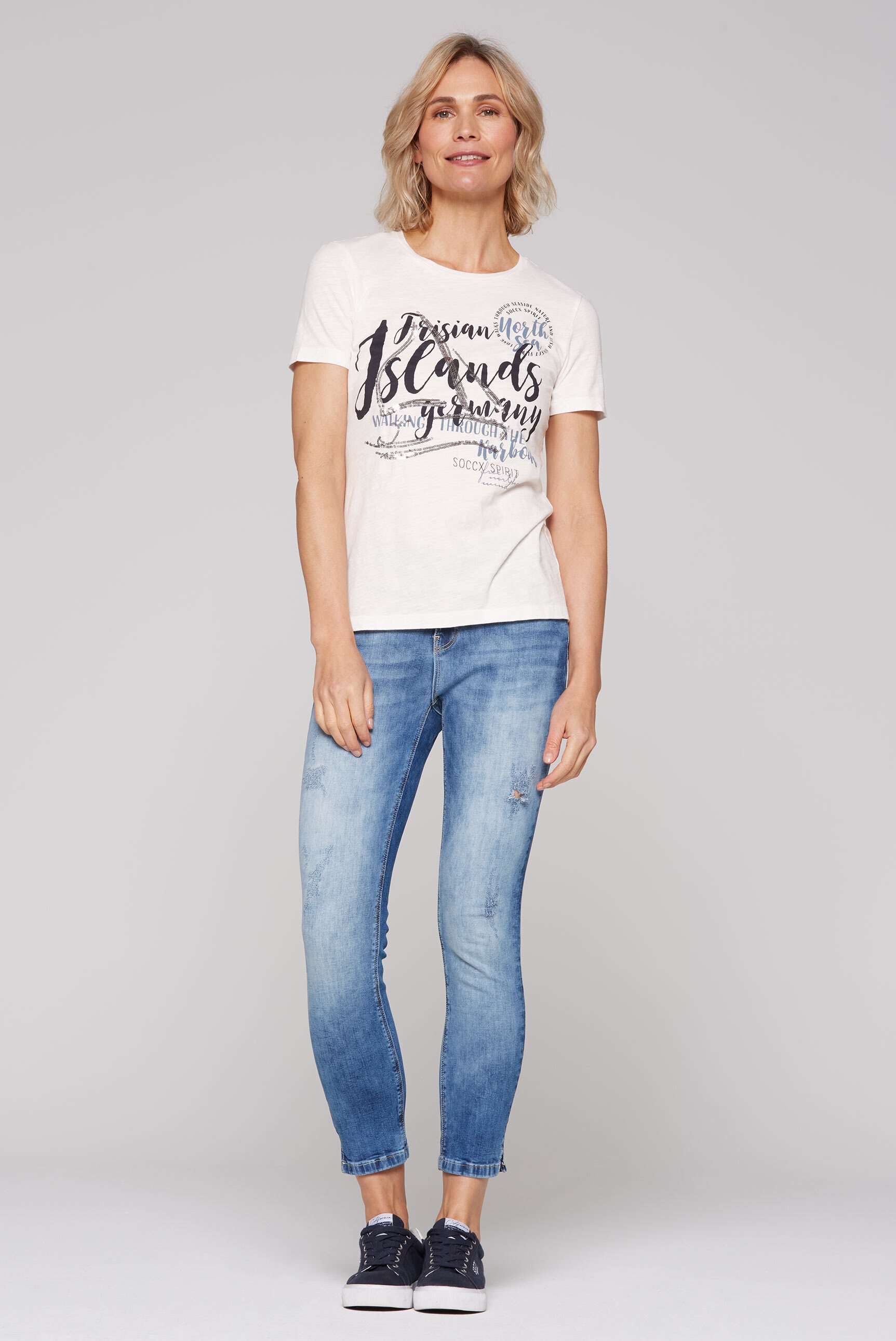 SOCCX Rundhalsshirt, aus Baumwolle