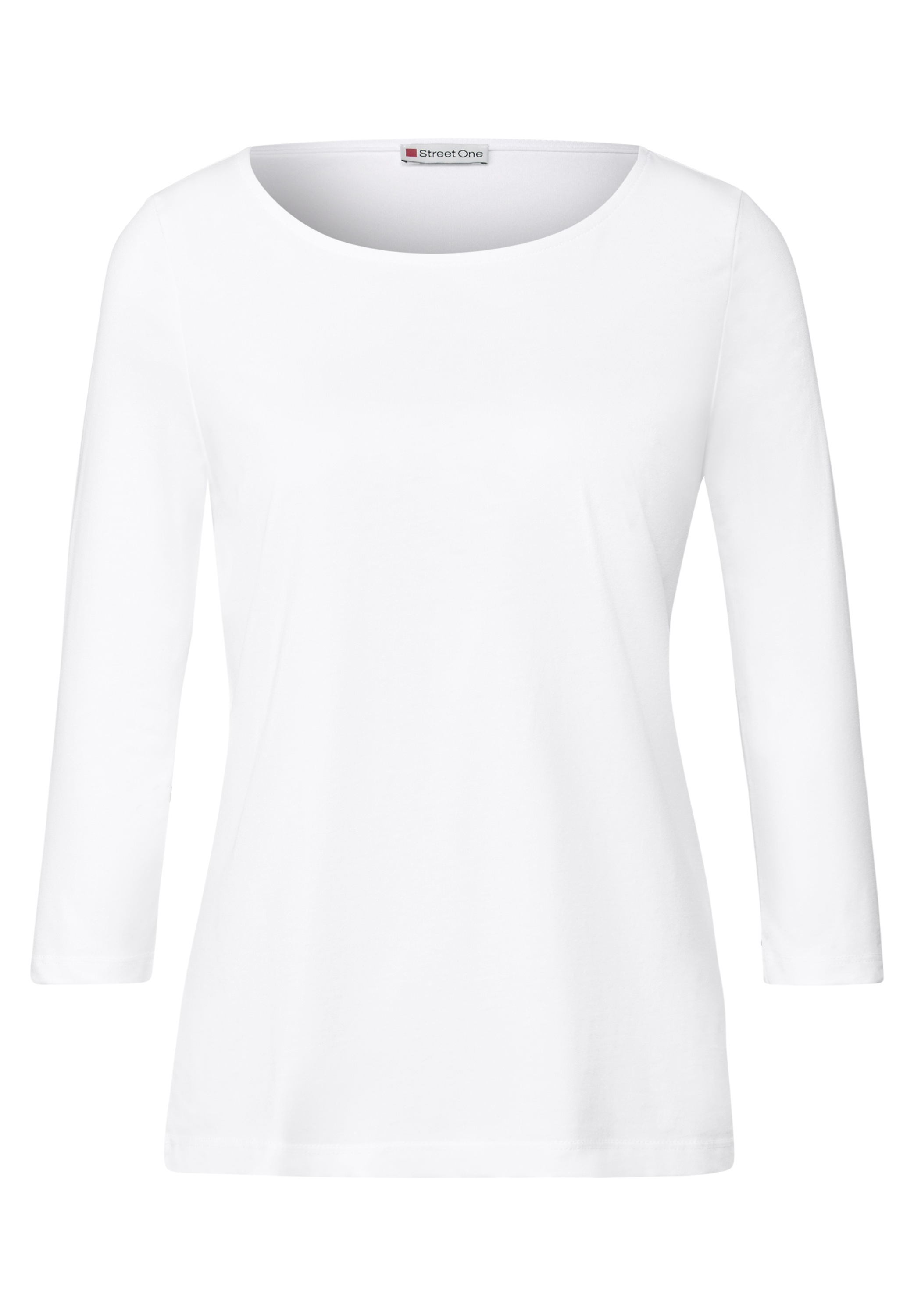 STREET ONE Langarmshirt, aus Baumwolle mit Stretchante
