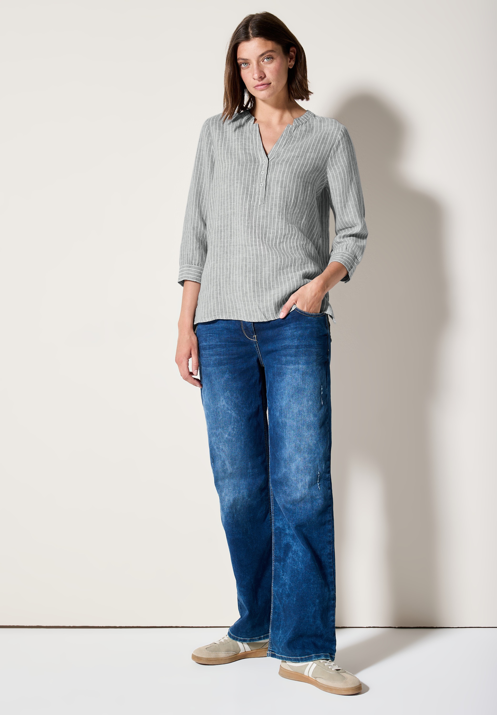 Cecil Klassische Bluse, mit 3/4 Ärmeln