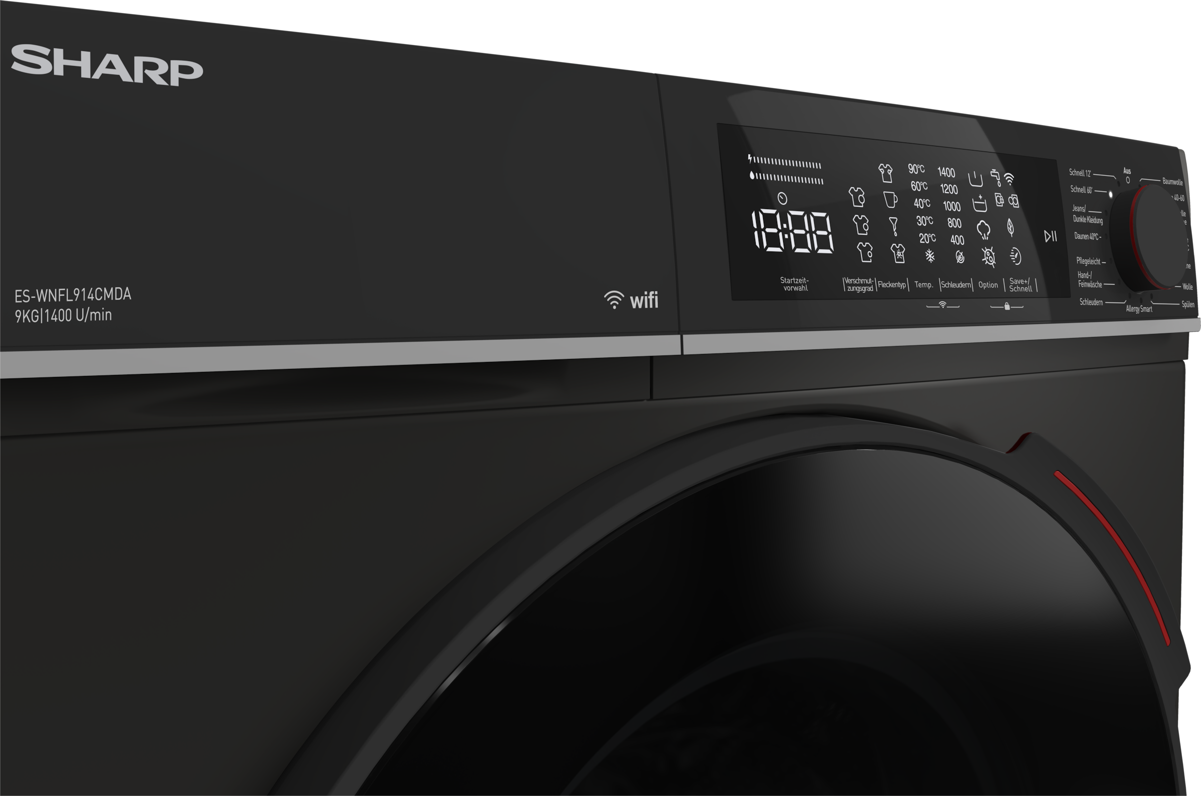 Sharp Waschmaschine »ES-WNFL914CMDA-DE«, 9 kg, 1400 U/min