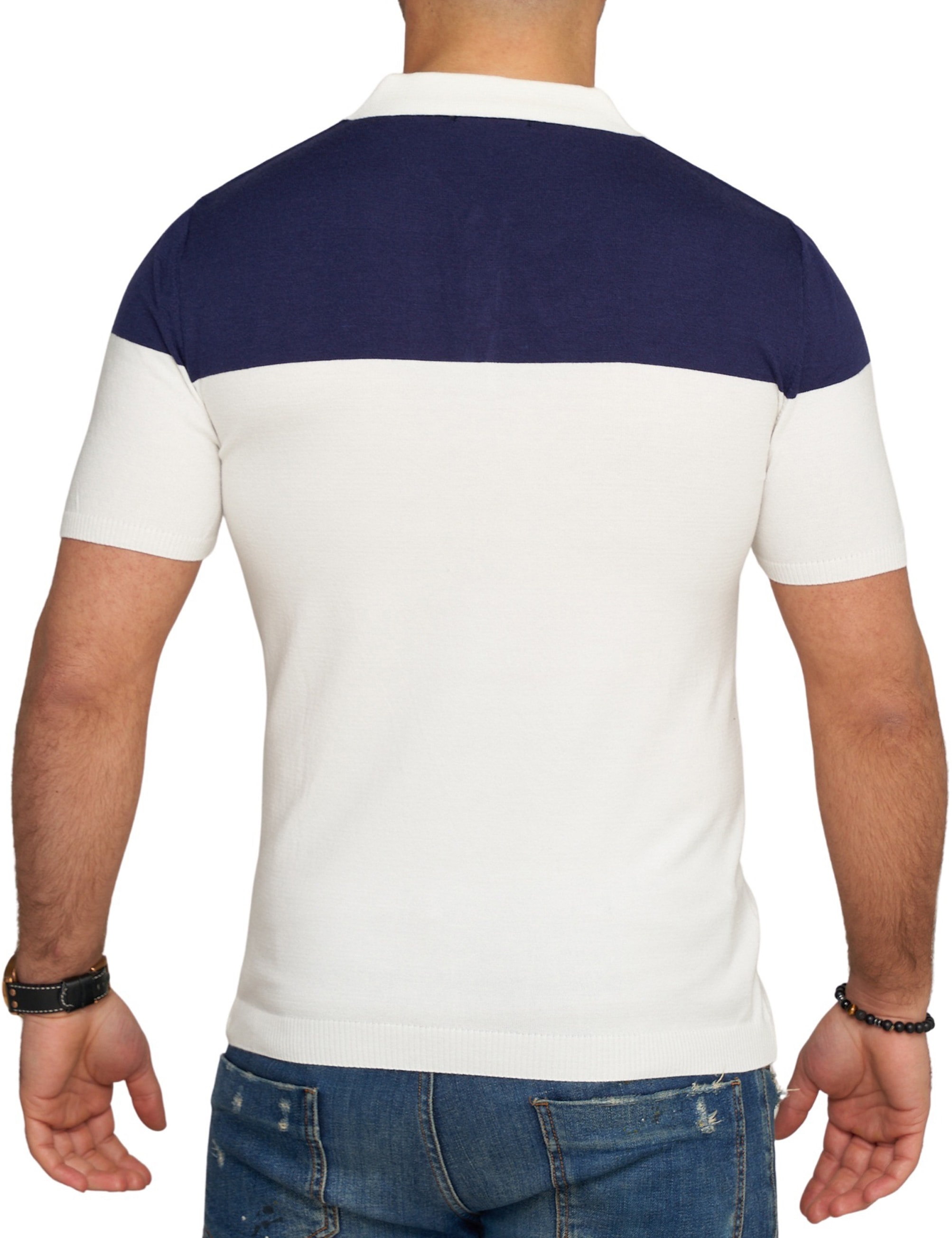 CARISMA Poloshirt »CARISMA Poloshirt CRPARATI« Strick Kurzarm Polo T-Shirt Color-Block