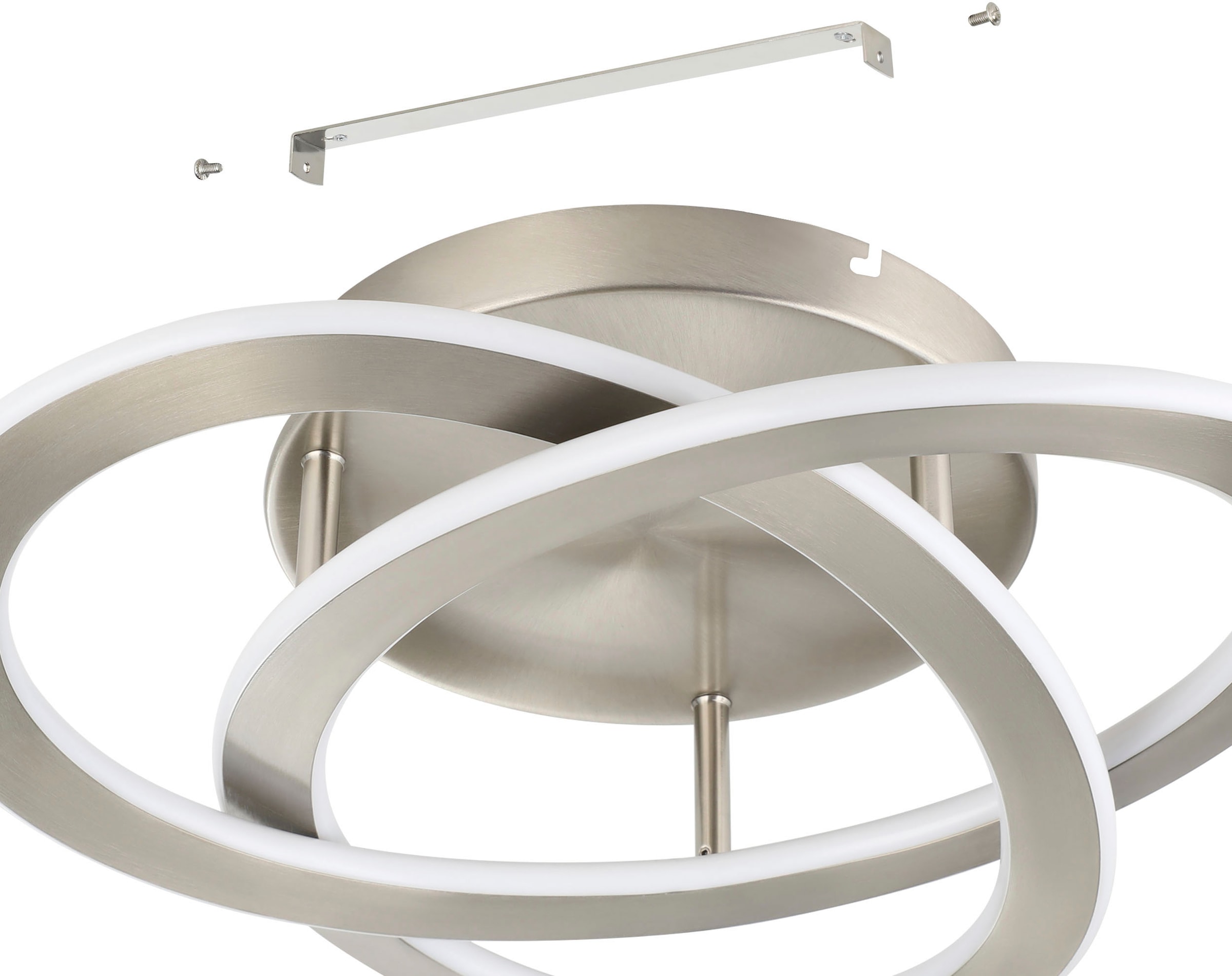 EGLO Deckenleuchte »ROLIMARE«, Leuchtmittel LED-Modul | LED fest integriert, Deckenleuchte in nickel aus Alu - 35W - Neutralweiß