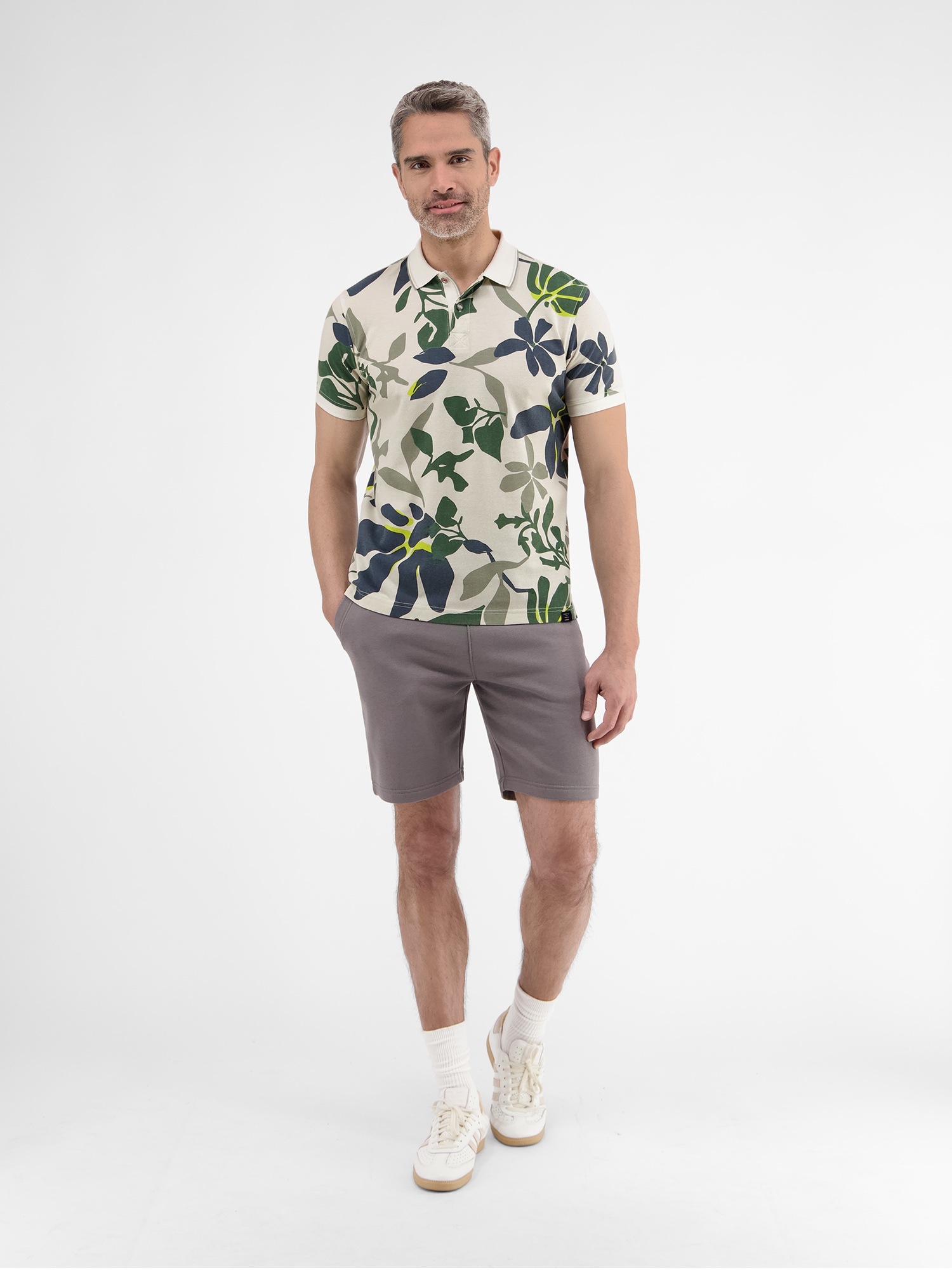 LERROS Poloshirt »Poloshirt, sommerlich-floral gemustert«