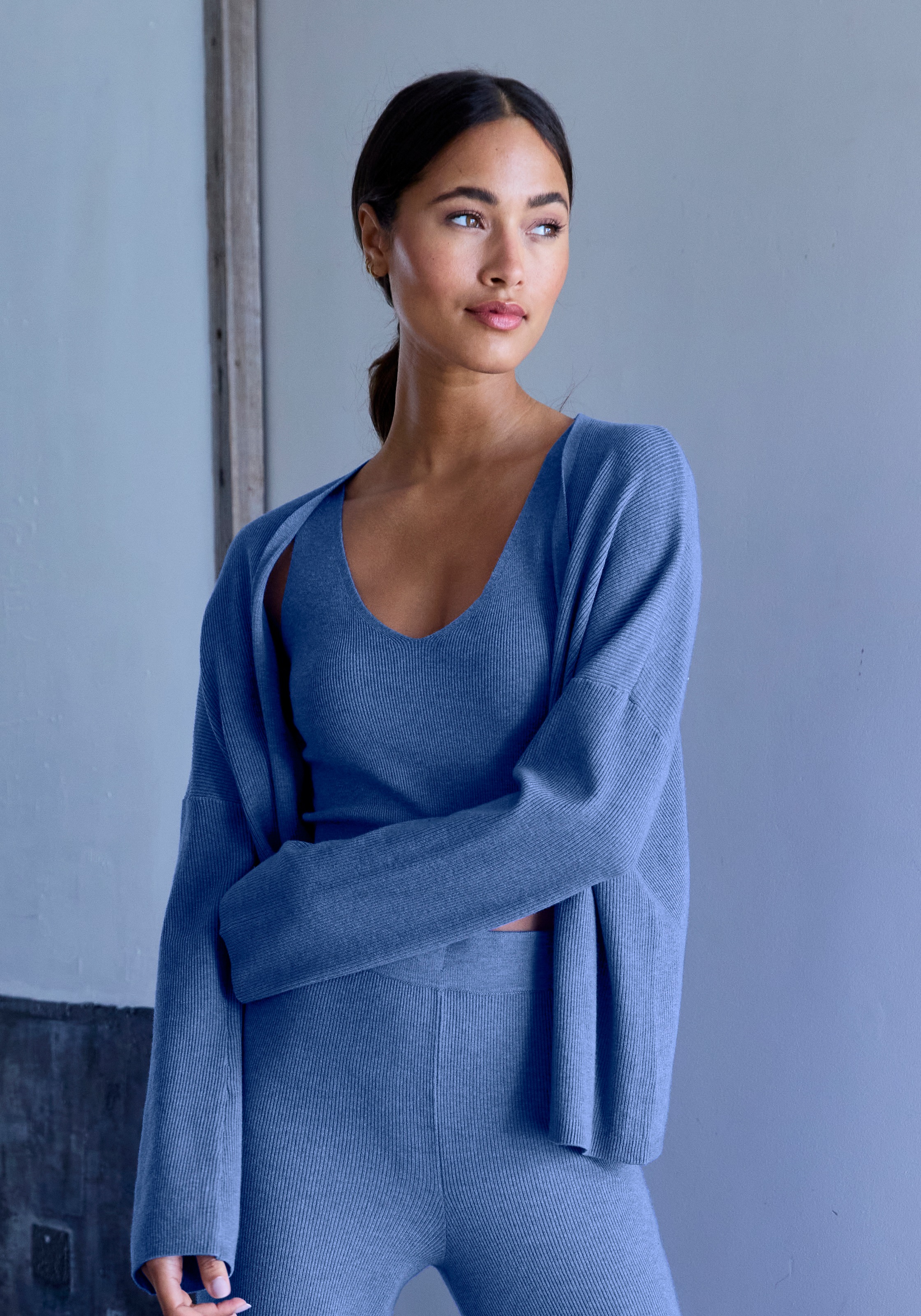 Copenhagen Studios Cardigan aus hochwertiger, feiner Rippe, Loungewear günstig online kaufen