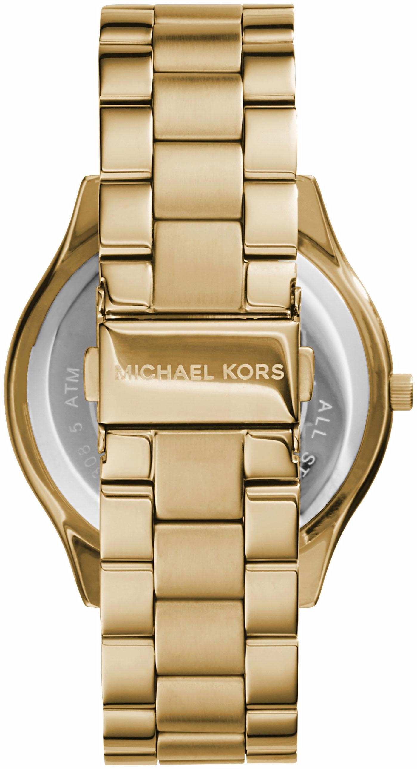MICHAEL KORS Quarzuhr »SLIM RUNWAY«, Armbanduhr, Herrenuhr, Edelstahlarmband