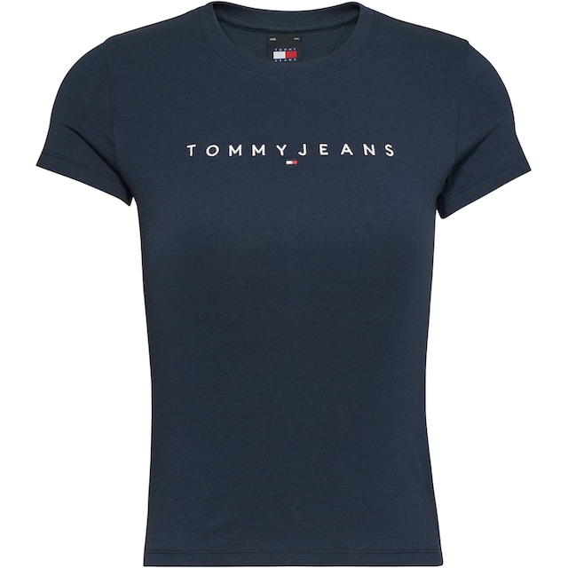 Tommy Jeans T-Shirt »TJW SLIM LINEAR TEE SS EXT«, mit Logostickerei online  kaufen | BAUR