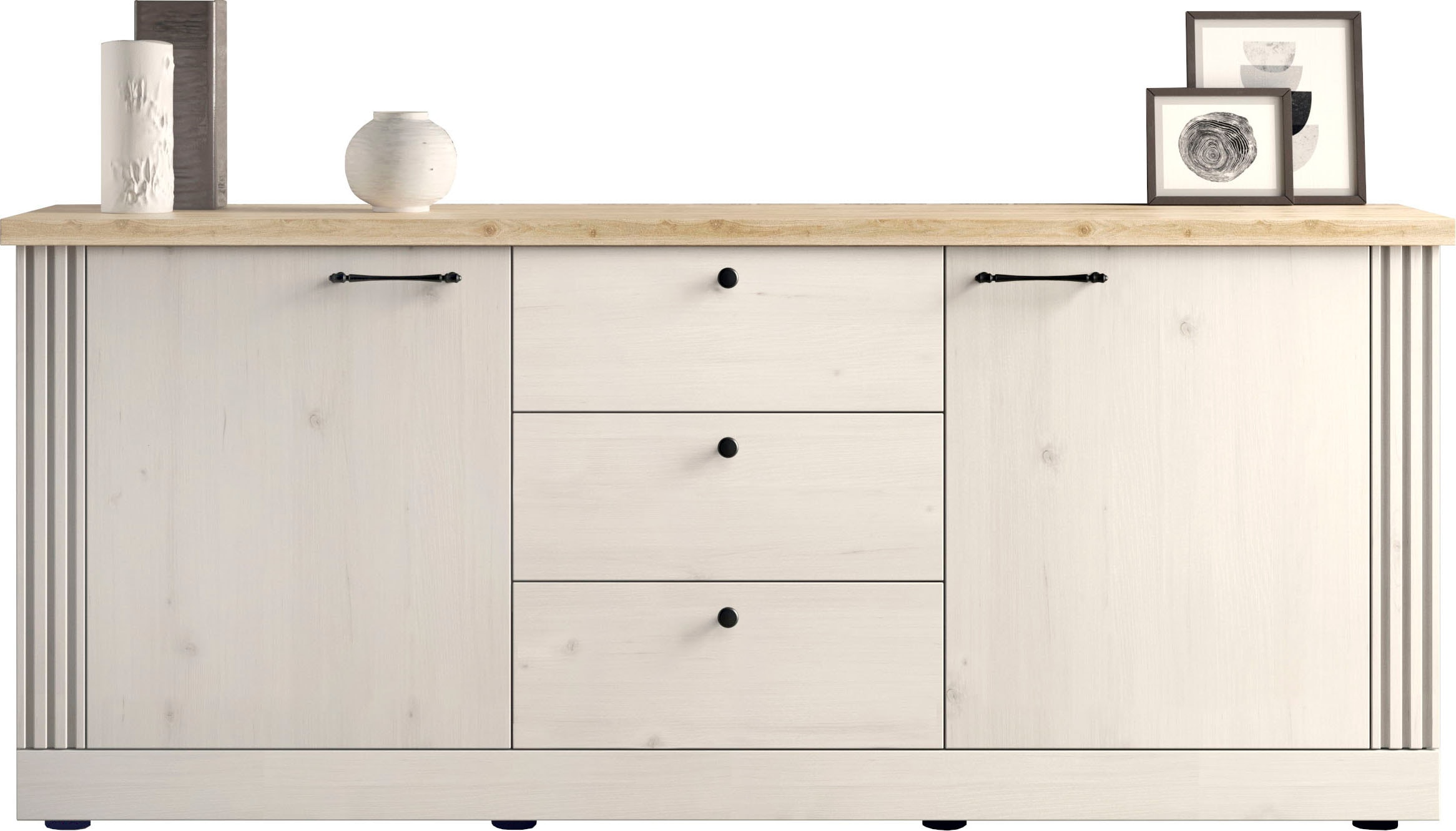 Sideboard »Country Breite 211 cm, Kommode 2 Türen u. 3 Schubkästen, Anrichte«, im...