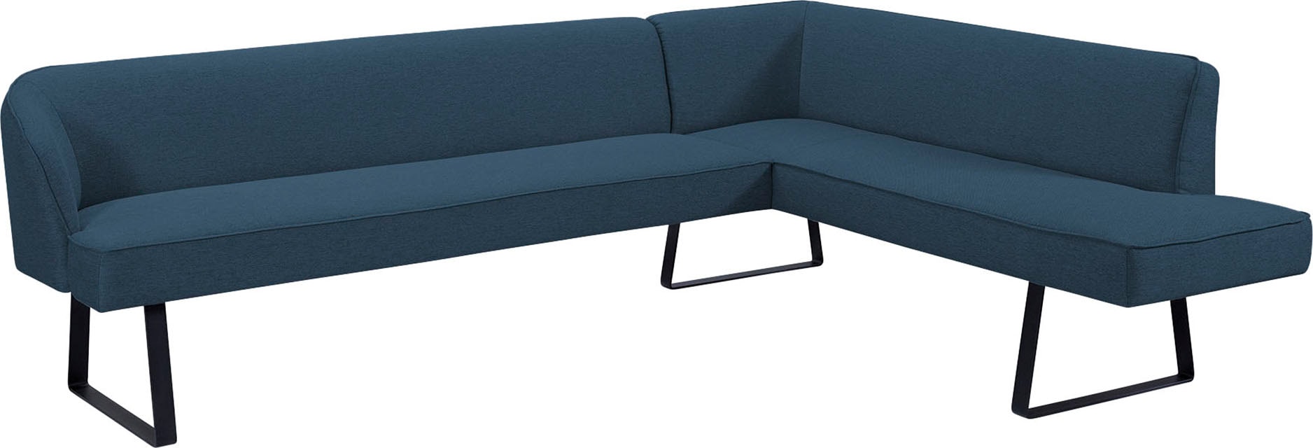 exxpo - sofa fashion Eckbank »Americano«, mit Keder und Metallfüßen, Bezug in verschiedenen Qualitäten