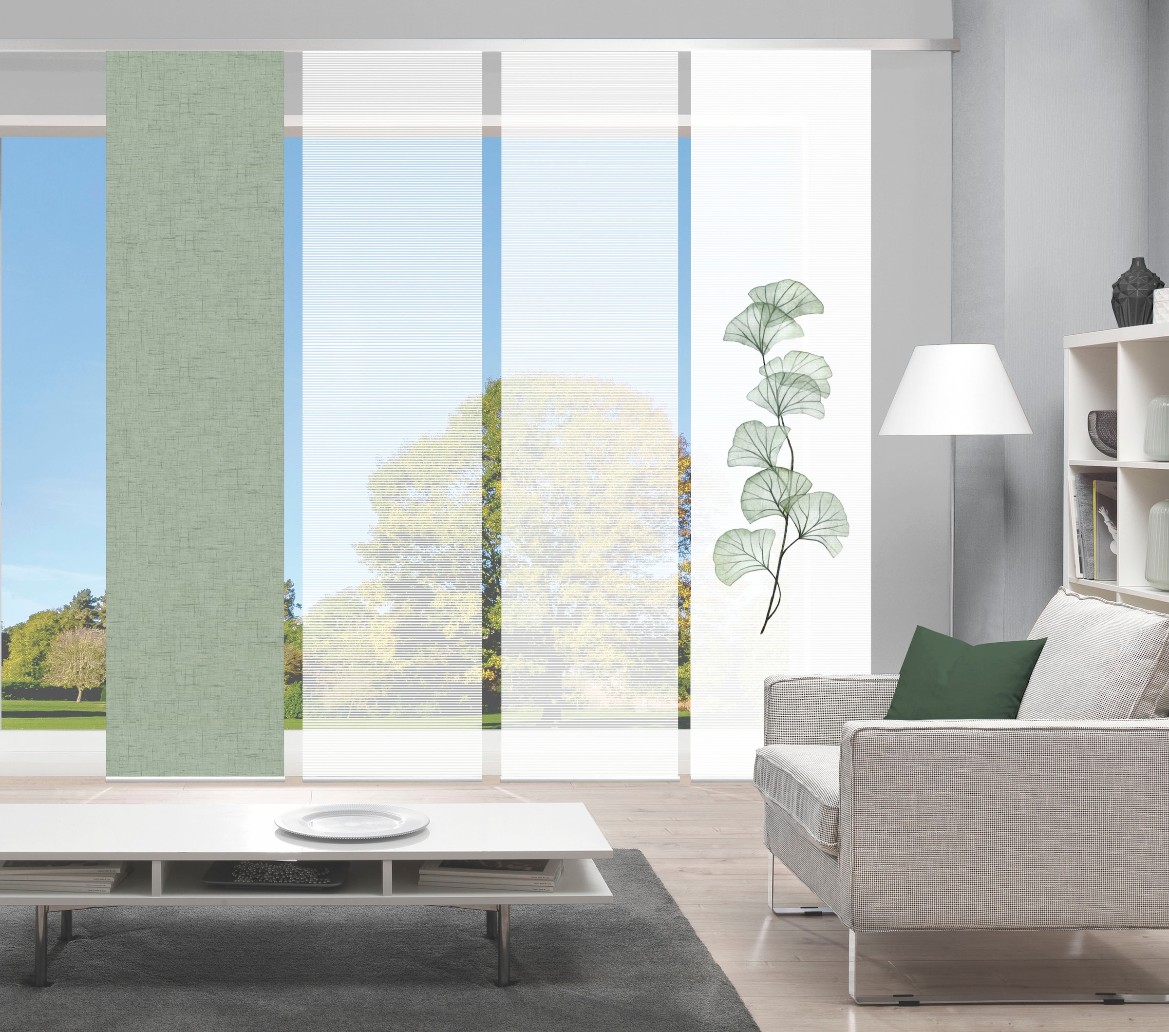 Vision S Schiebegardine "BERTO 4er SET" Paneelwagen 4 Stk. tlg. Schiebevorh günstig online kaufen