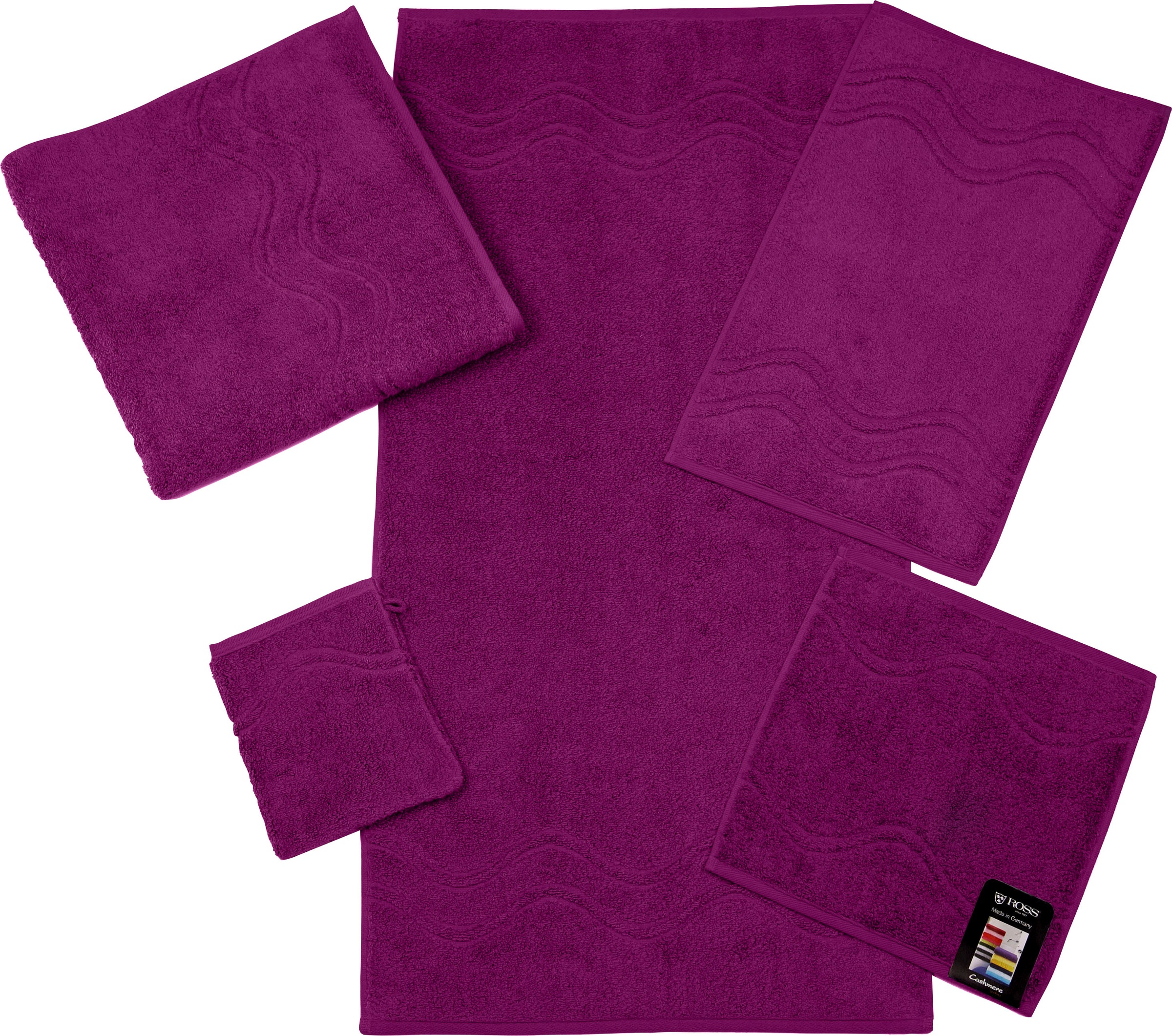 ROSS Duschtuch »Cashmere feeling«, (1 St.), mit Wellen-Bordüre