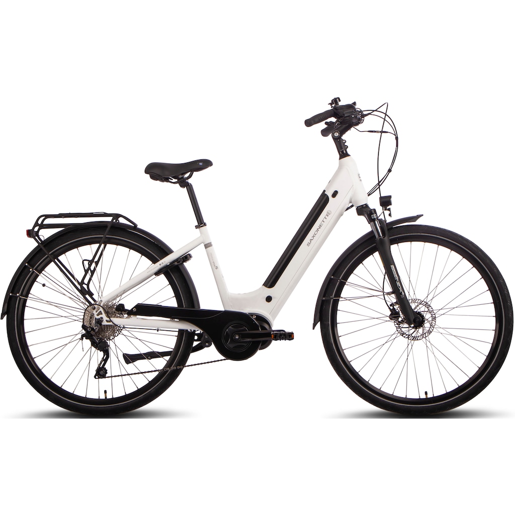 SAXONETTE E-Bike »Premium Sport (Wave)«, 10 Gang, Mittelmotor 250 W