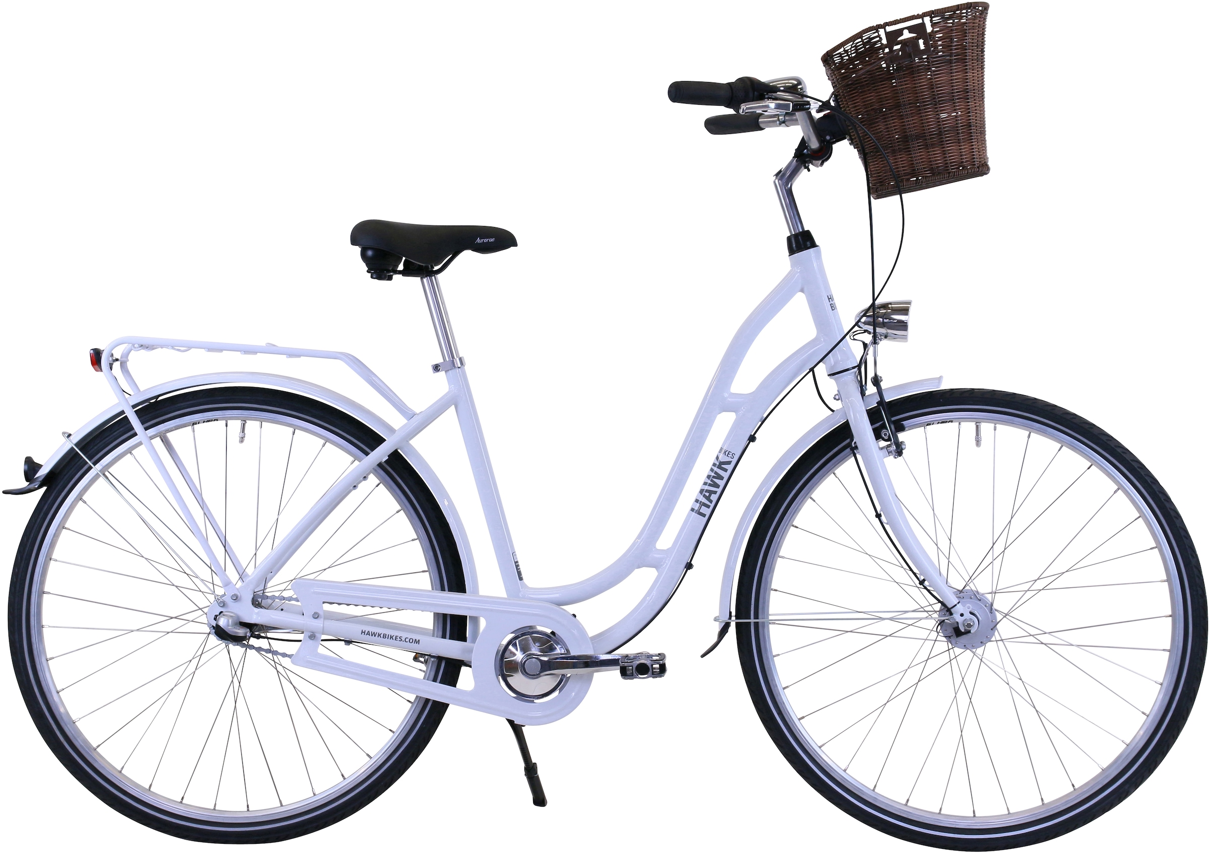 HAWK Bikes Cityrad »HAWK City Classic Joy White«, 3 Gang, Shimano, Nexus Schaltwerk, für Damen und Herren