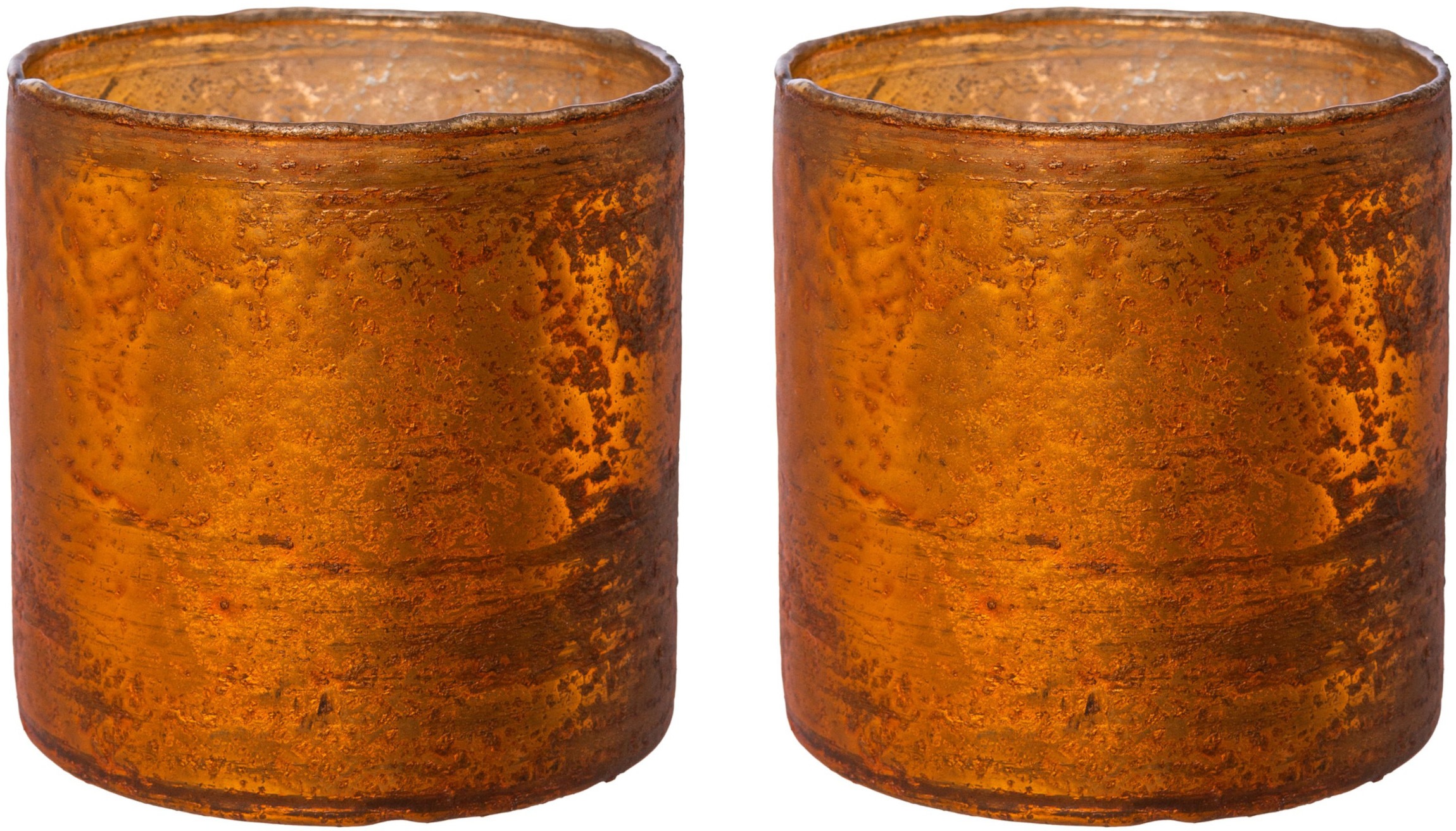 Creativ deco Windlicht "Weihnachtsdeko" mit matter Oberflächenstruktur günstig online kaufen