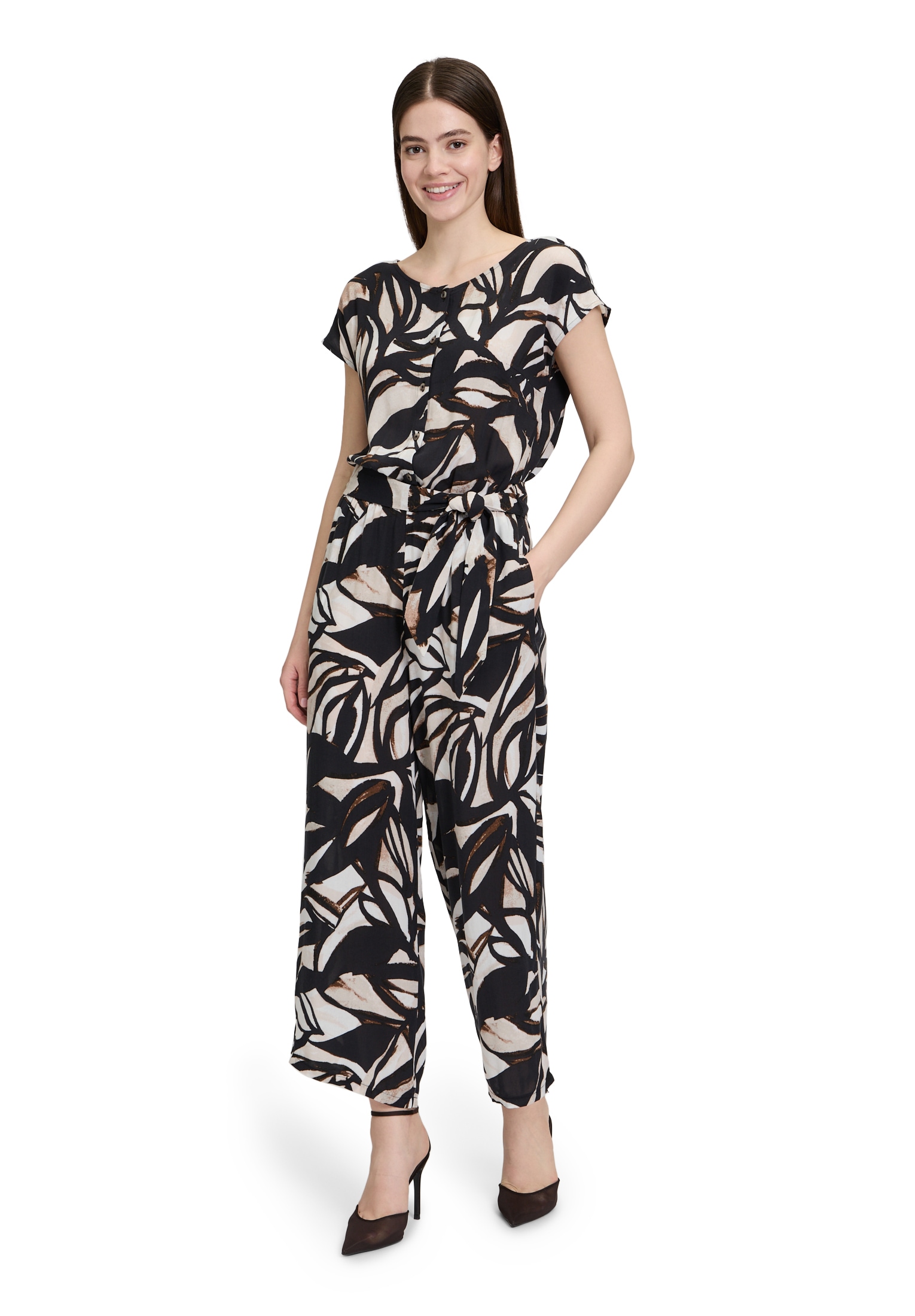Betty&Co Overall "Damen Jumpsuit mit U-Boot-Ausschnitt", 1 Stk. Nahtführung günstig online kaufen