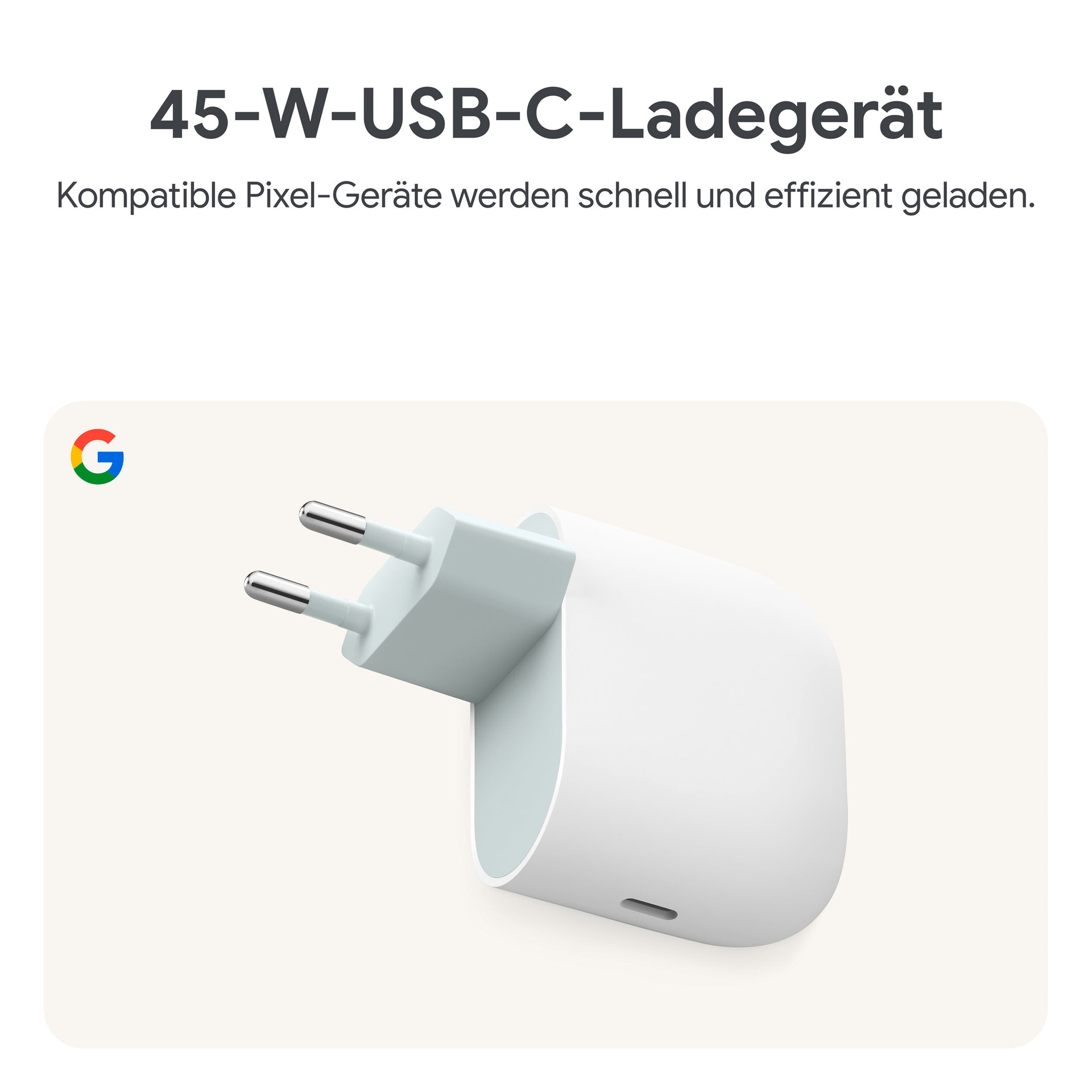 Google USB-Ladegerät »45W USB-C Power Charger, NP10, EU«