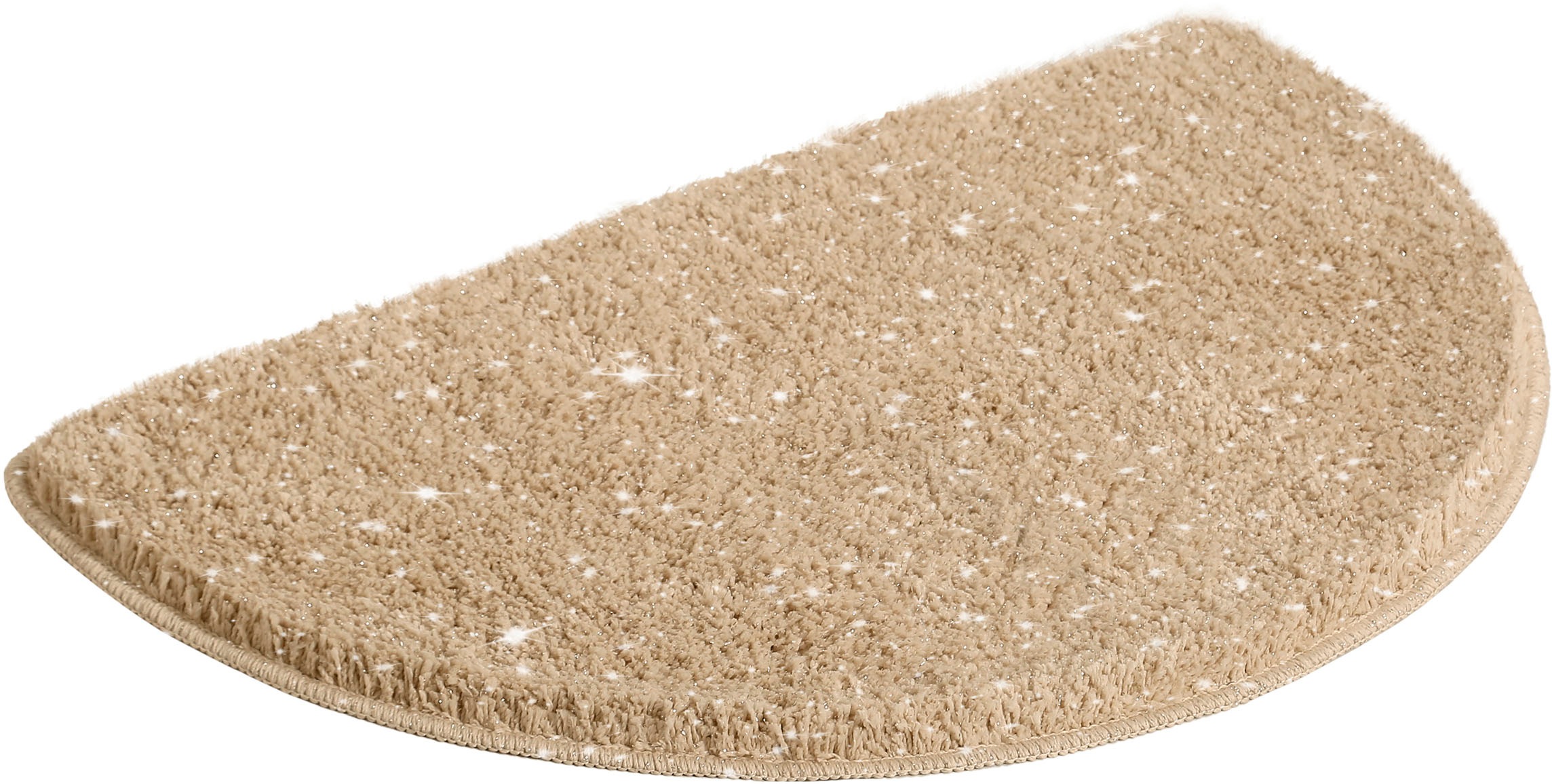 my home Badematte »Glitzer«, rutschhemmend beschichtet, fußbodenheizungsgeeignet-schnell trocknend-strapazierfähig, Badteppich, Akzente durch Glitzer-Garn