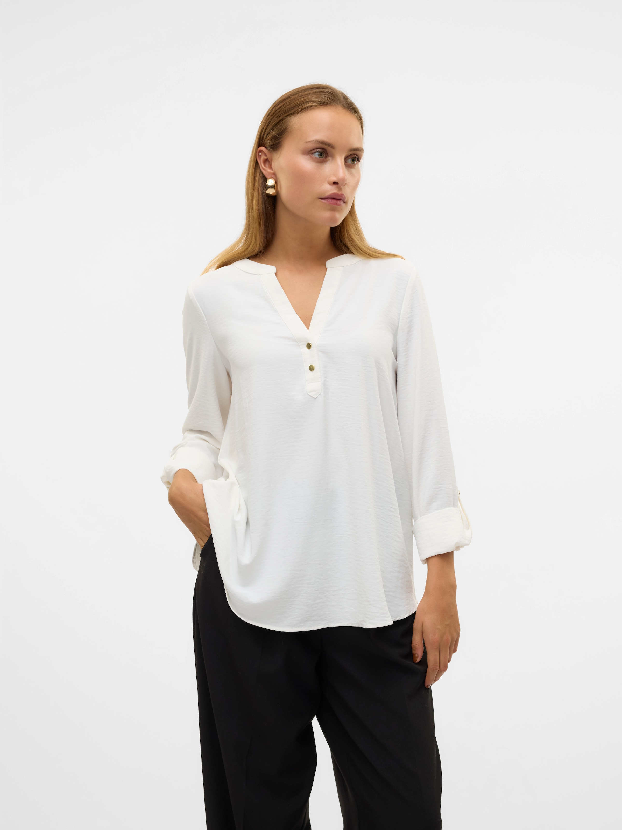 Blusenshirt »VMANI LS TOP WVN GA NOOS«