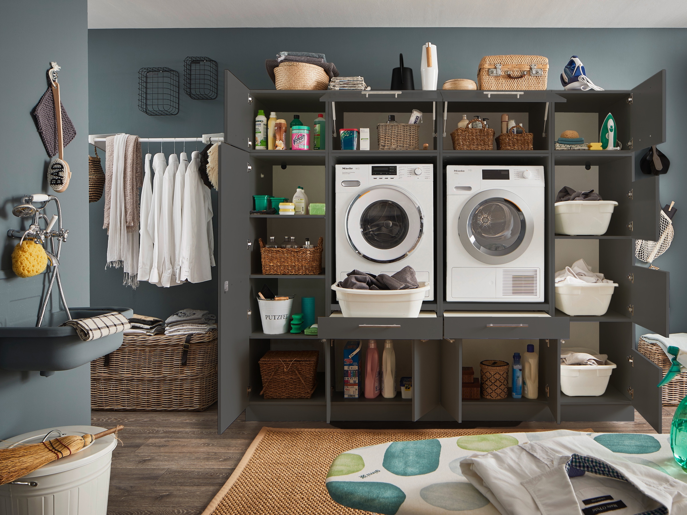 Laundreezy Mehrzweckschrank-Set »LAUNDREEZY LDSK15«, Breite 235 cm