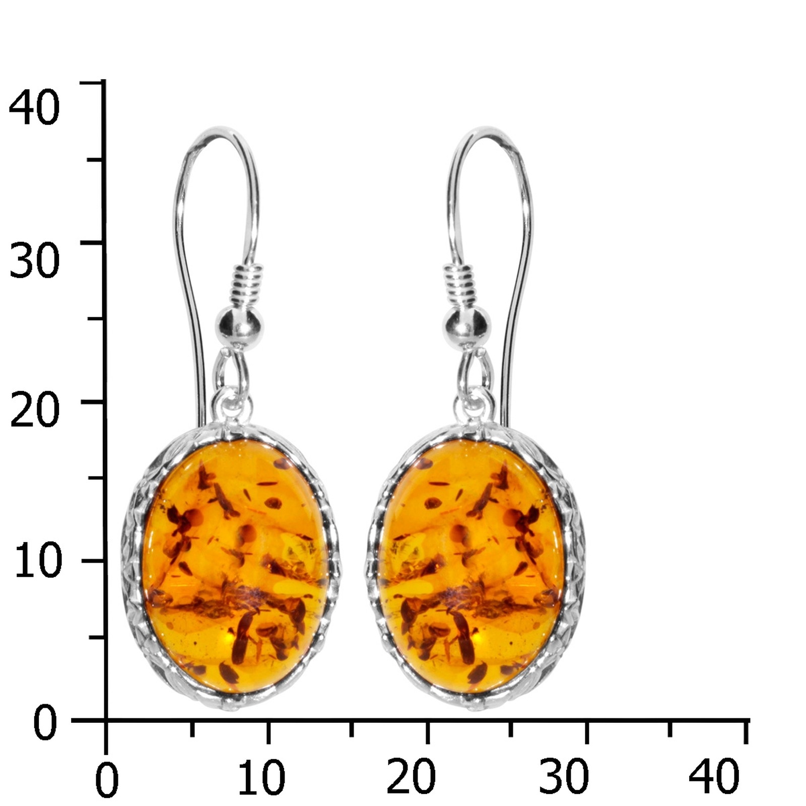 OSTSEE-SCHMUCK Paar Ohrhänger »- Clara - Silber 925/000 - Bernstein«