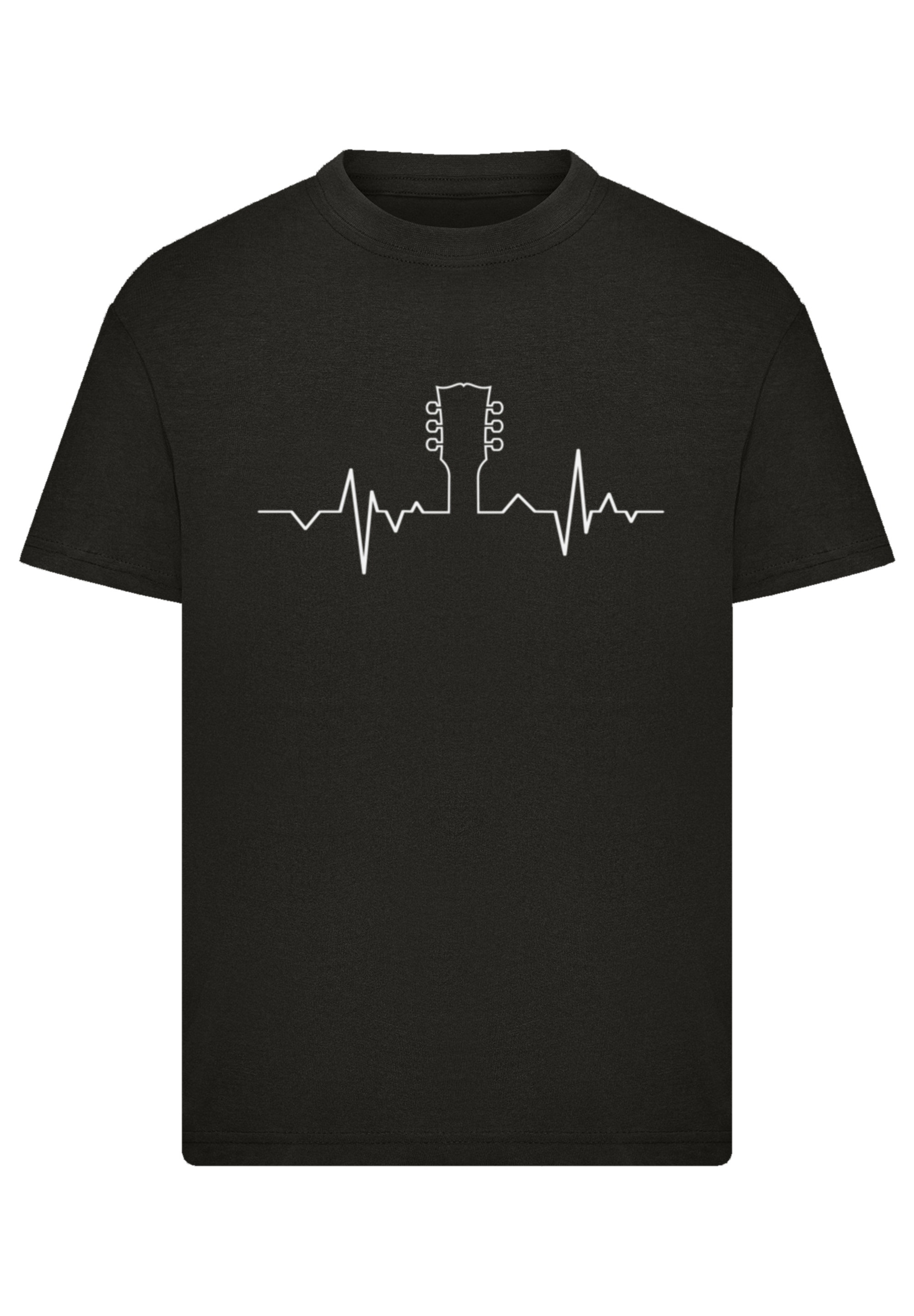 F4NT4STIC T-Shirt »Gitarre Herzschlag«, Premium Qualität