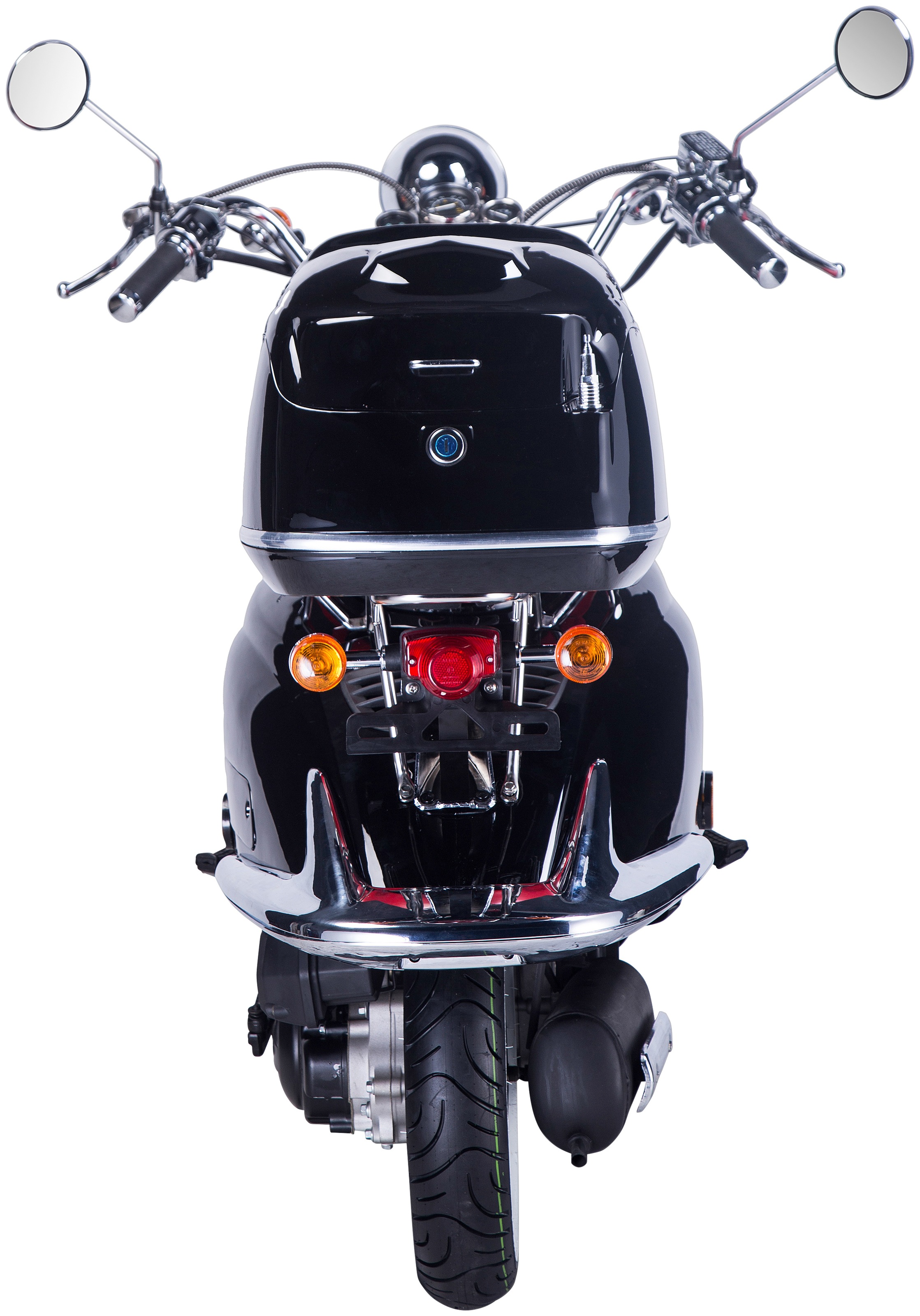 GT UNION Motorroller »Strada«, 125 cm³, 85 km/h, Euro 5, 8,6 PS, (Set, mit Topcase), im Retro-Look