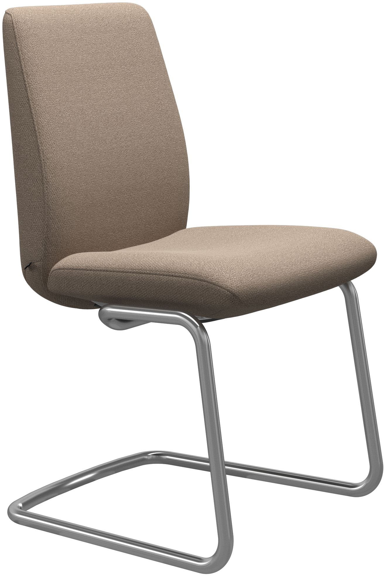 Stressless Polsterstuhl "Laurel", ROHLEDER Stoff Q2 FARON, Low Back, Größe L, mit Beinen aus Stahl in Schwarz matt