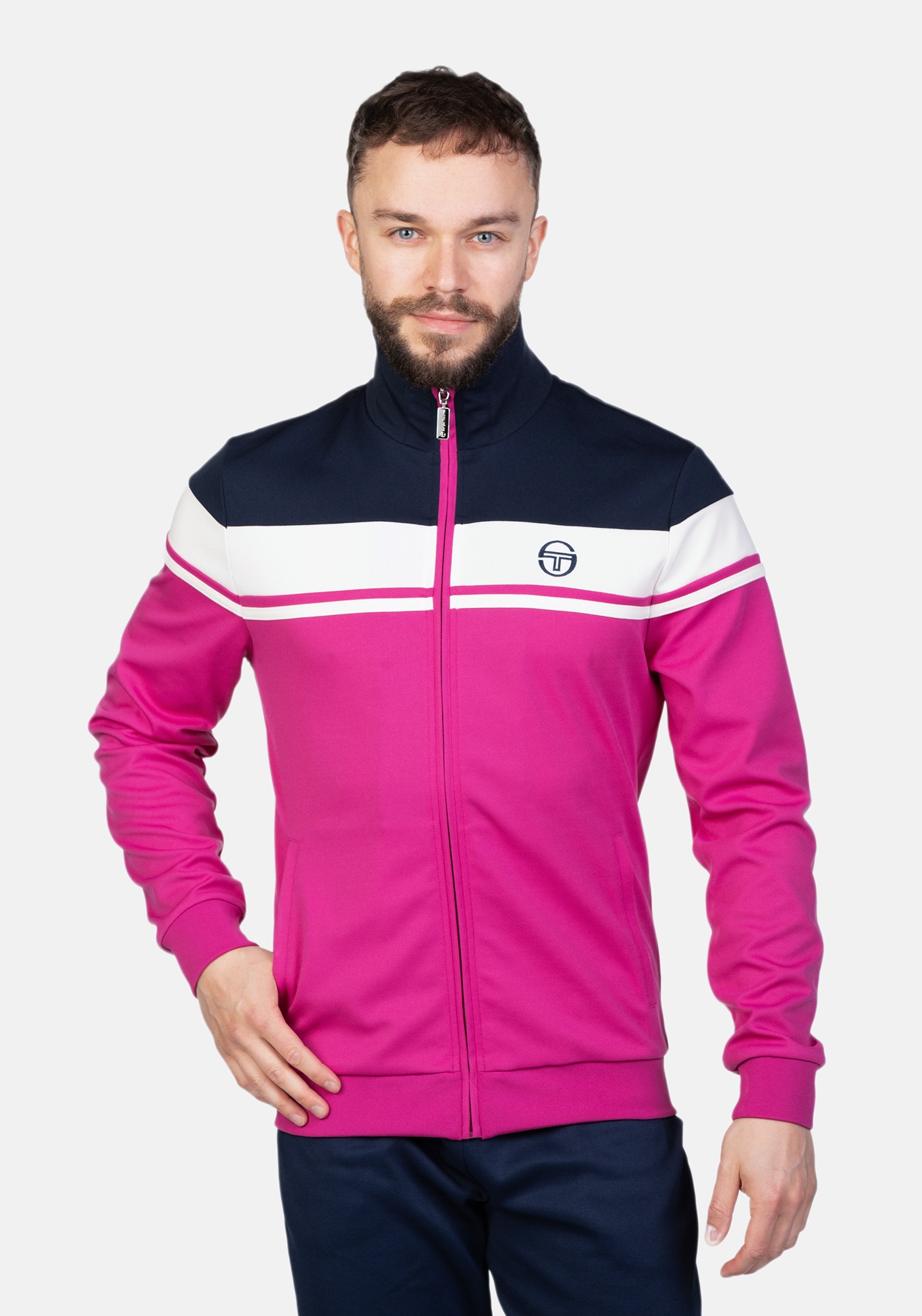 Sergio Tacchini Trainingsjacke »DAMARINDO TRACK TOP Herren«, ohne Kapuze, Trainingsjacke Herren, leichte Jacke, Retro, Sportjacke, Outdoor, Sale