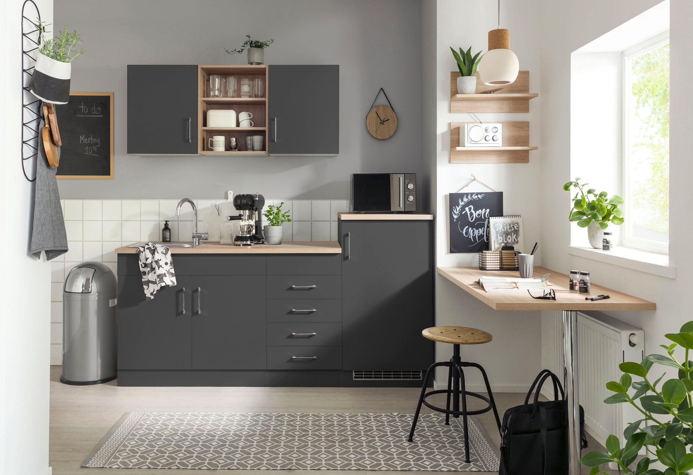 KOCHSTATION Küche »KS-Mali« Breite 210 cm, mit E-Geräten