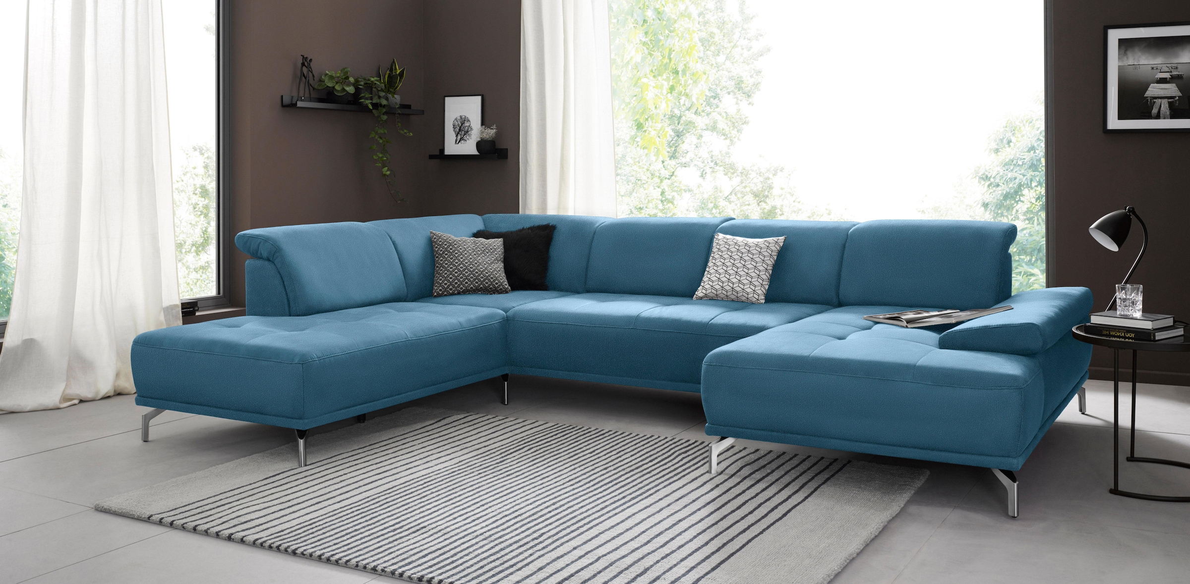 Home affaire Wohnlandschaft "Caluna" Inkl.Sitztiefenverstellung, wahlweise günstig online kaufen