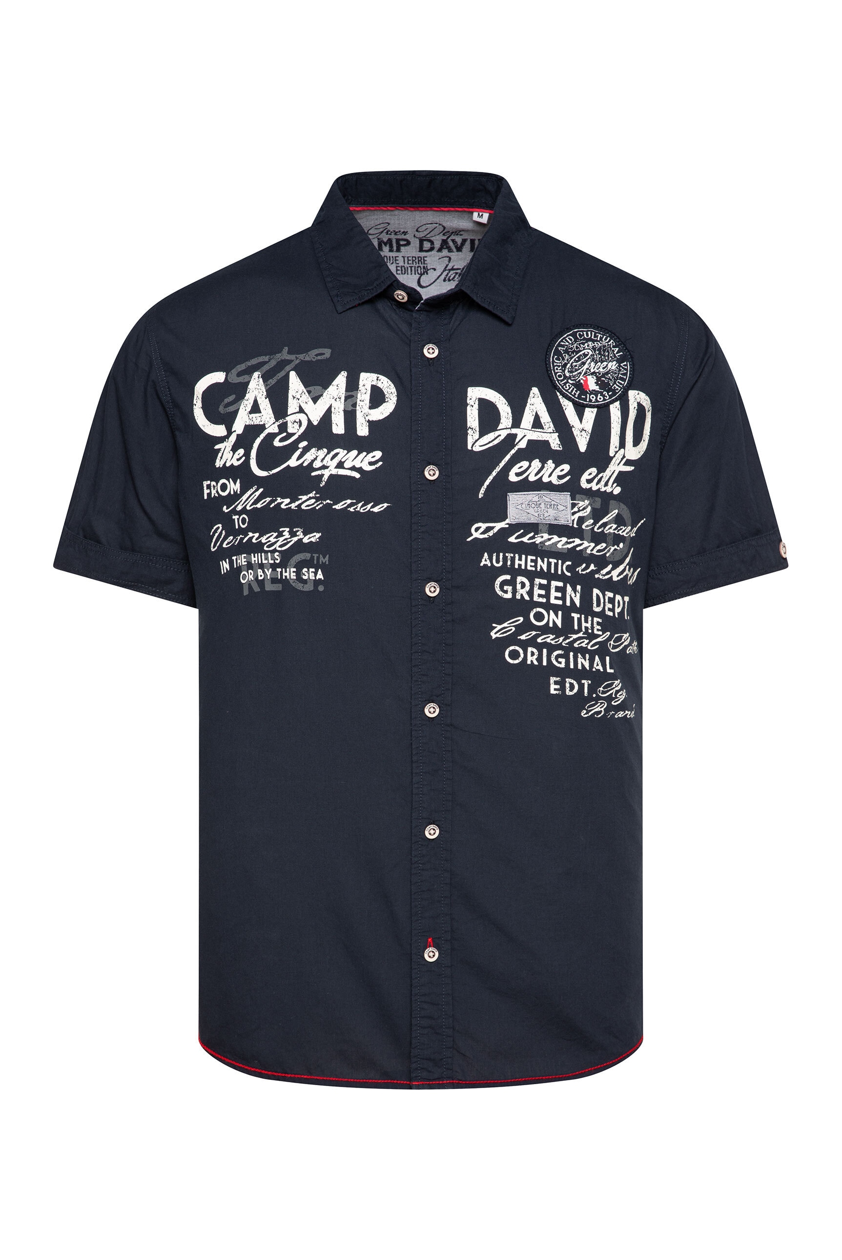 CAMP DAVID Kurzarmhemd, mit Kentkragen