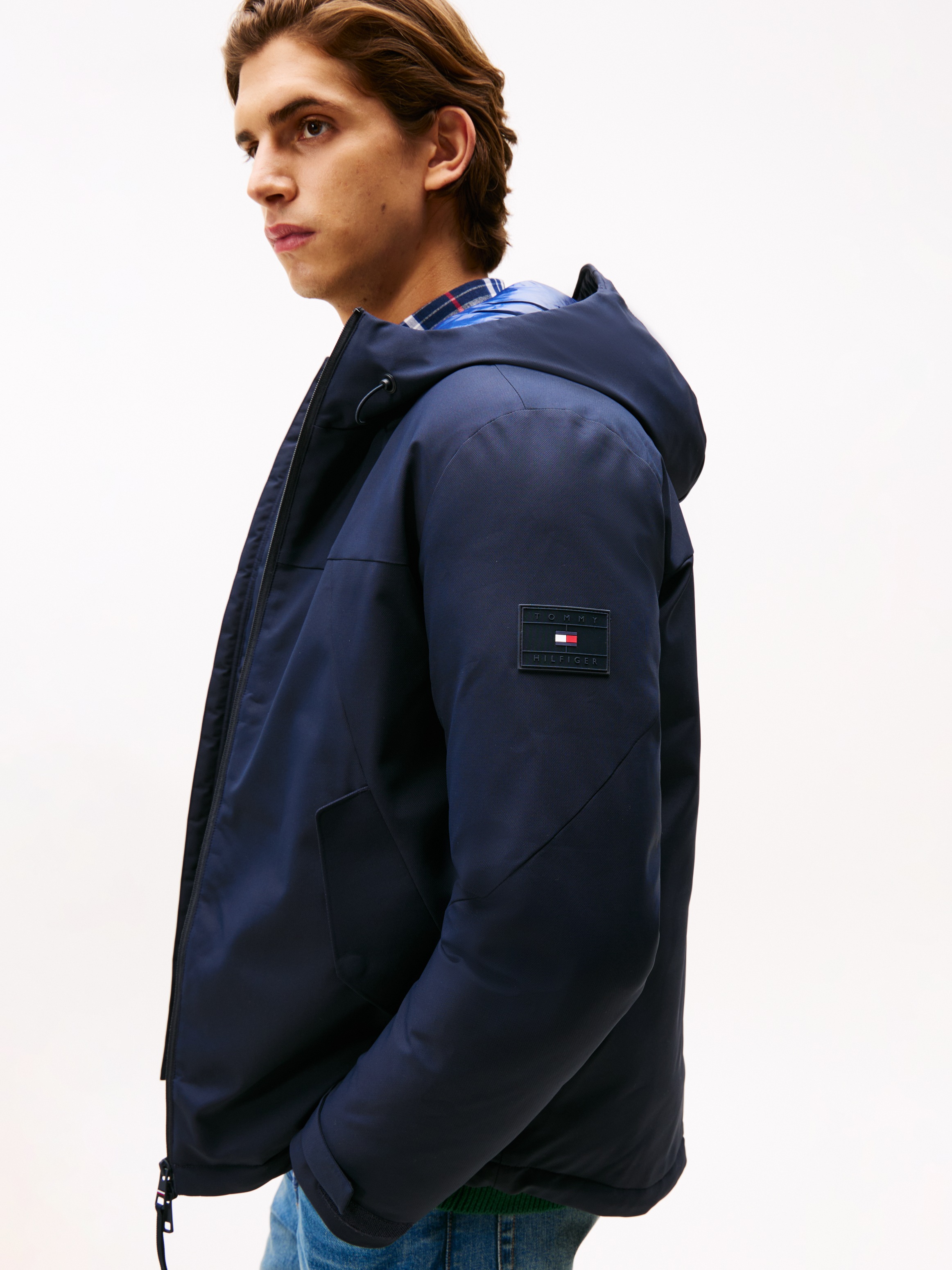 Tommy Hilfiger Funktionsjacke "TECH HOODED SHORT PADDED JACKET", mit Kapuze günstig online kaufen