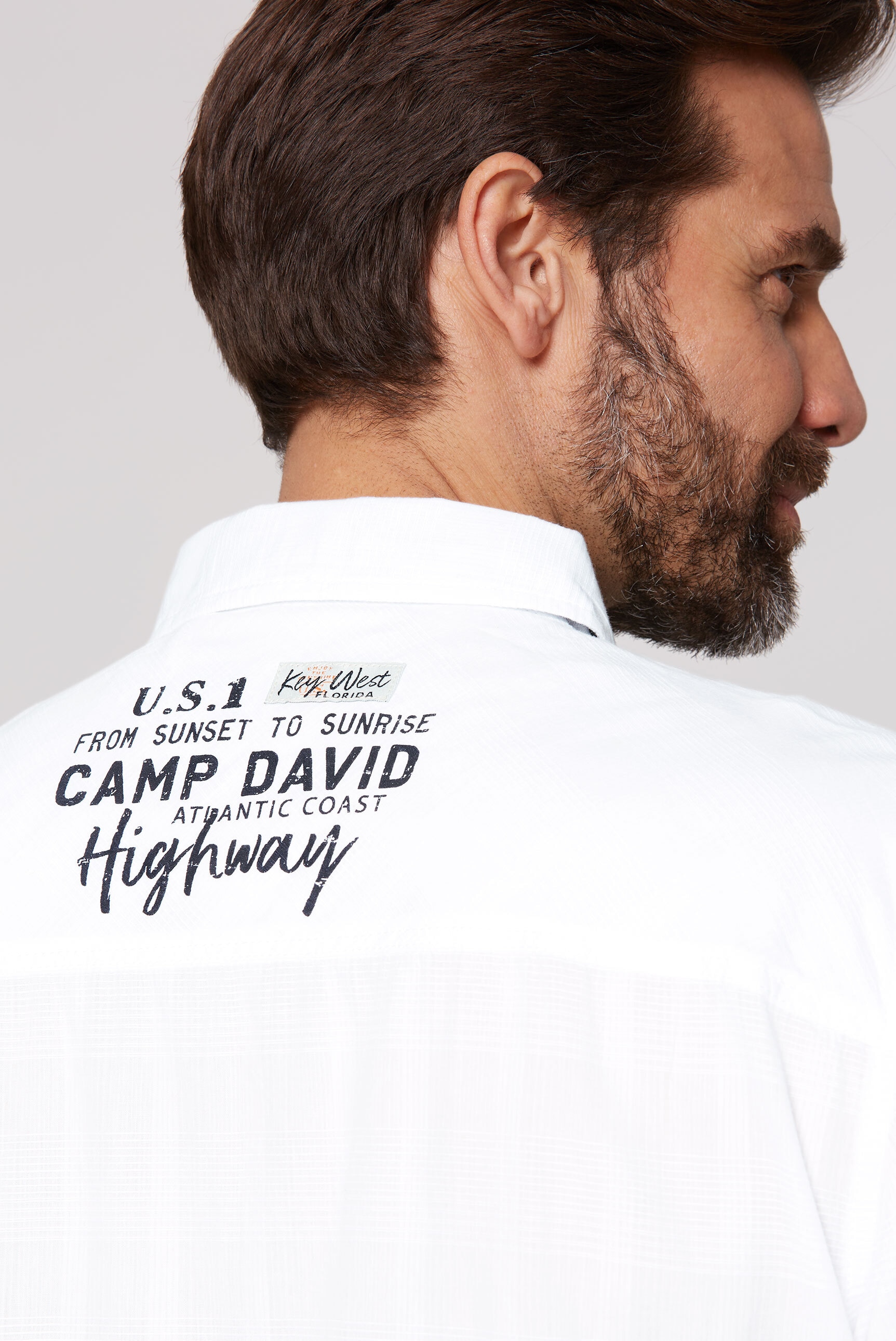 CAMP DAVID Kurzarmhemd, mit Karo-Struktur