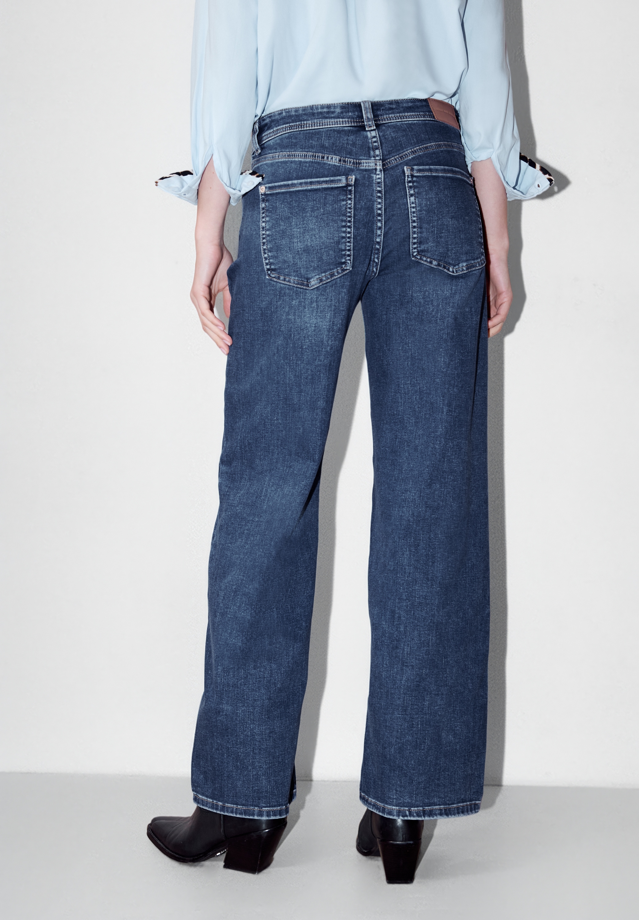STREET ONE STUDIO Comfort-fit-Jeans mit Wide Legs