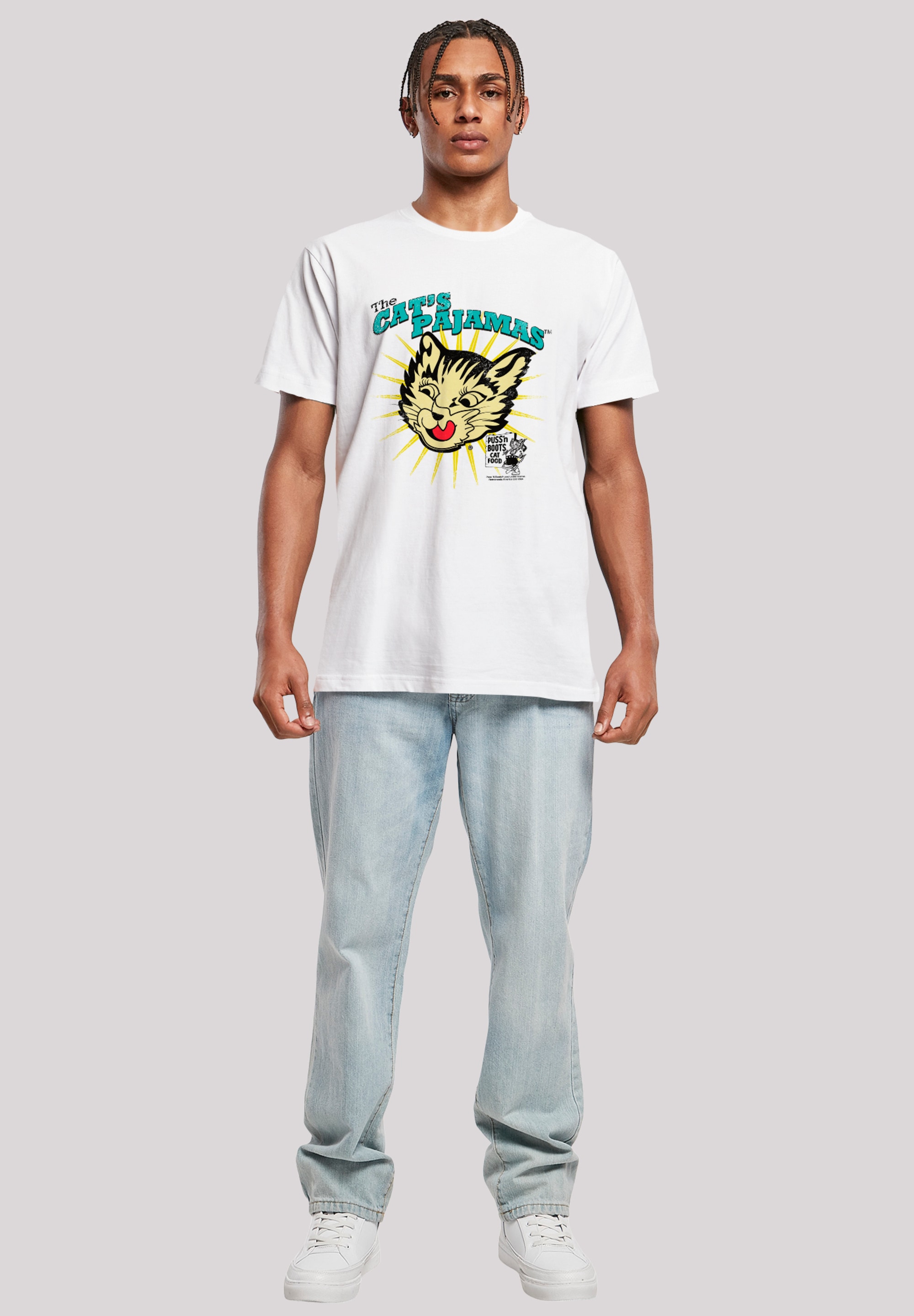 F4NT4STIC T-Shirt »Puss N Boots The Cats Pajamas Vintage Art«, Premium Qualität