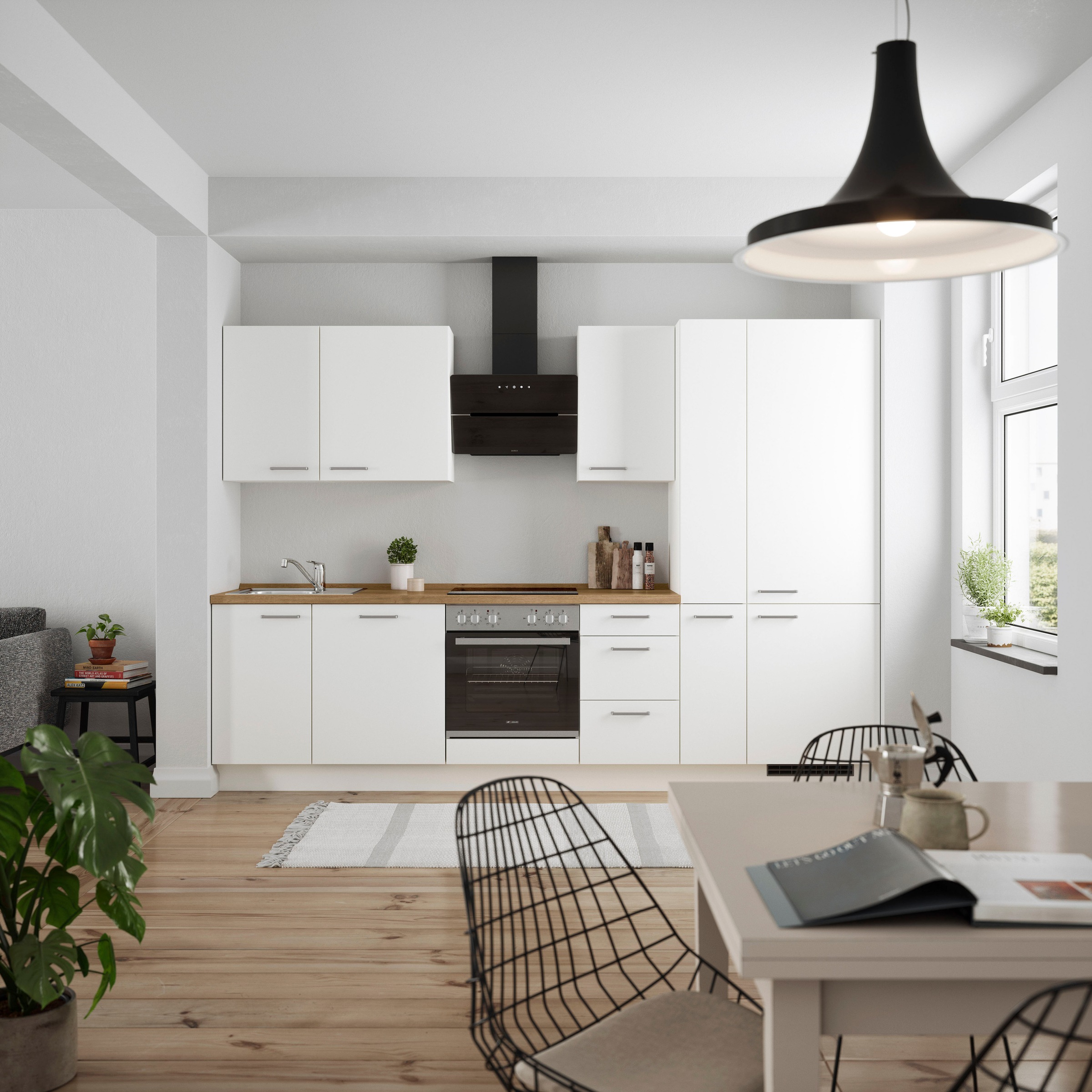 nobilia® Küchenzeile »"Touch II"«, vormontiert, Ausrichtung wählbar, Breite 300 cm, wahlw. mit E-Geräten