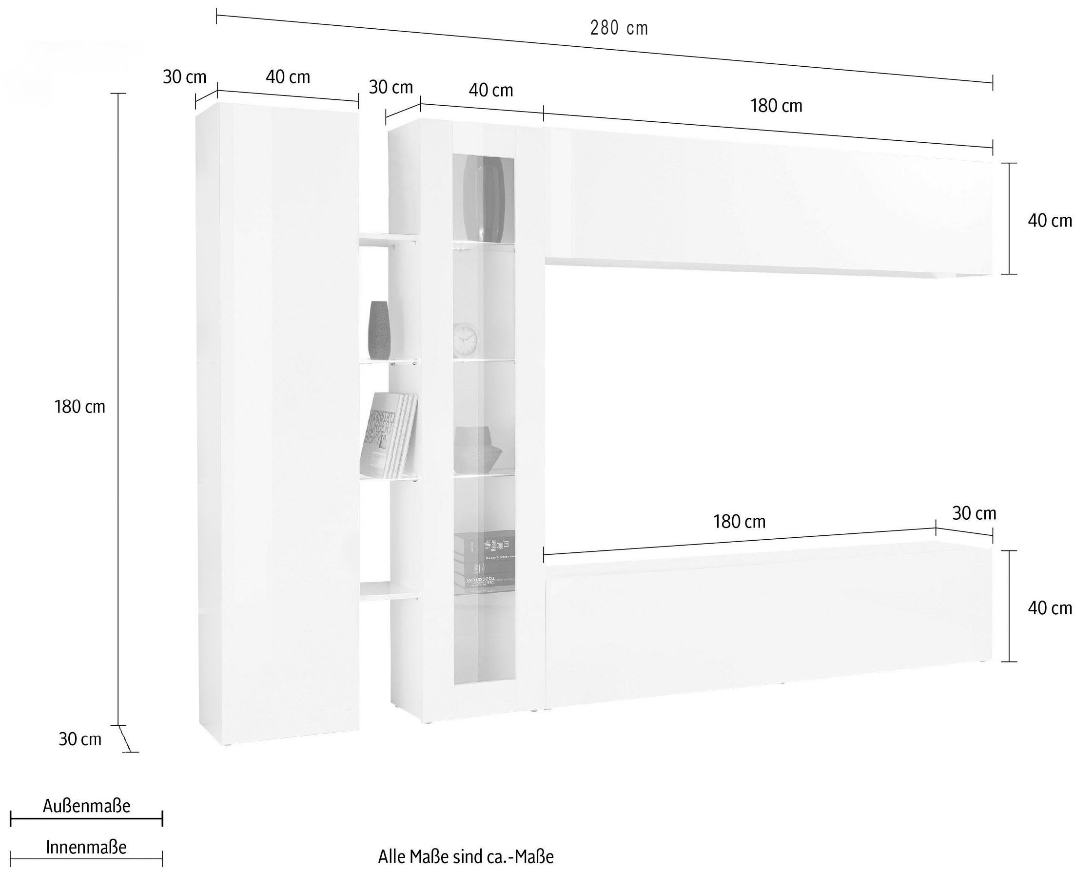Home affaire Wohnwand »Maruska« 1 Stk. tlg.