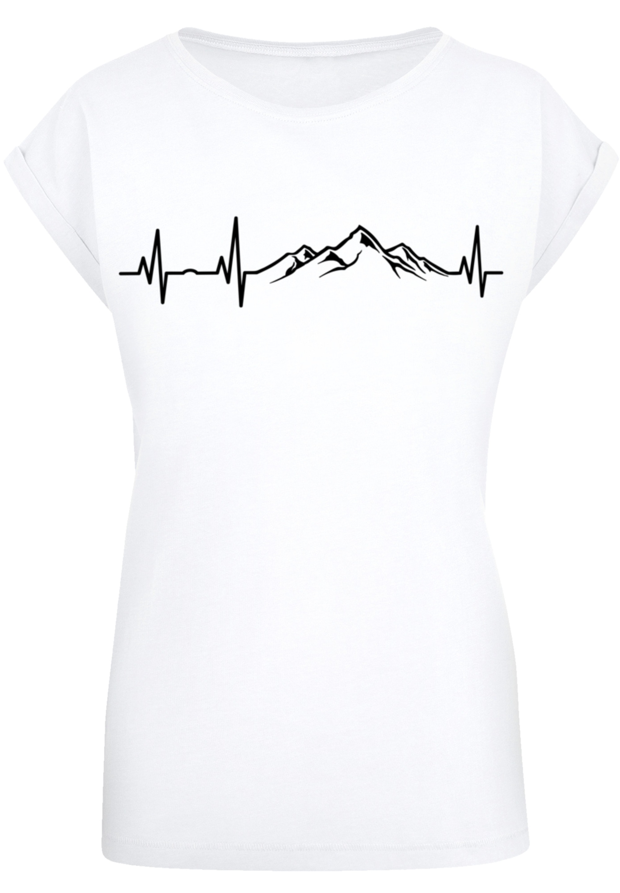 F4NT4STIC T-Shirt »Herzschlag Berge Wandern«, Premium Qualität