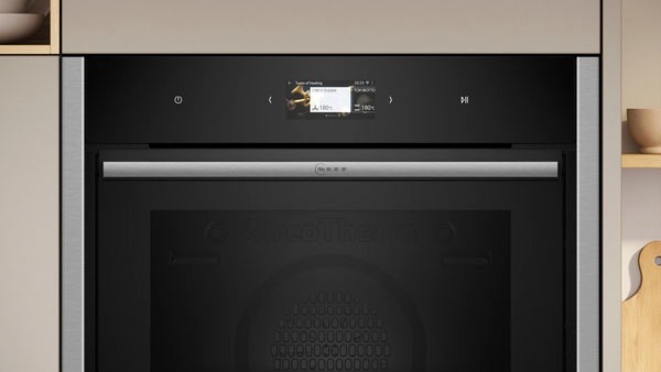 NEFF Backofen N 90 "B64CS31N0" mit Teleskopauszug nachrüstbar mit Hydrolyse Freier Zugang mit Slide & Hide & leichte Reinigung dank Easy Clean