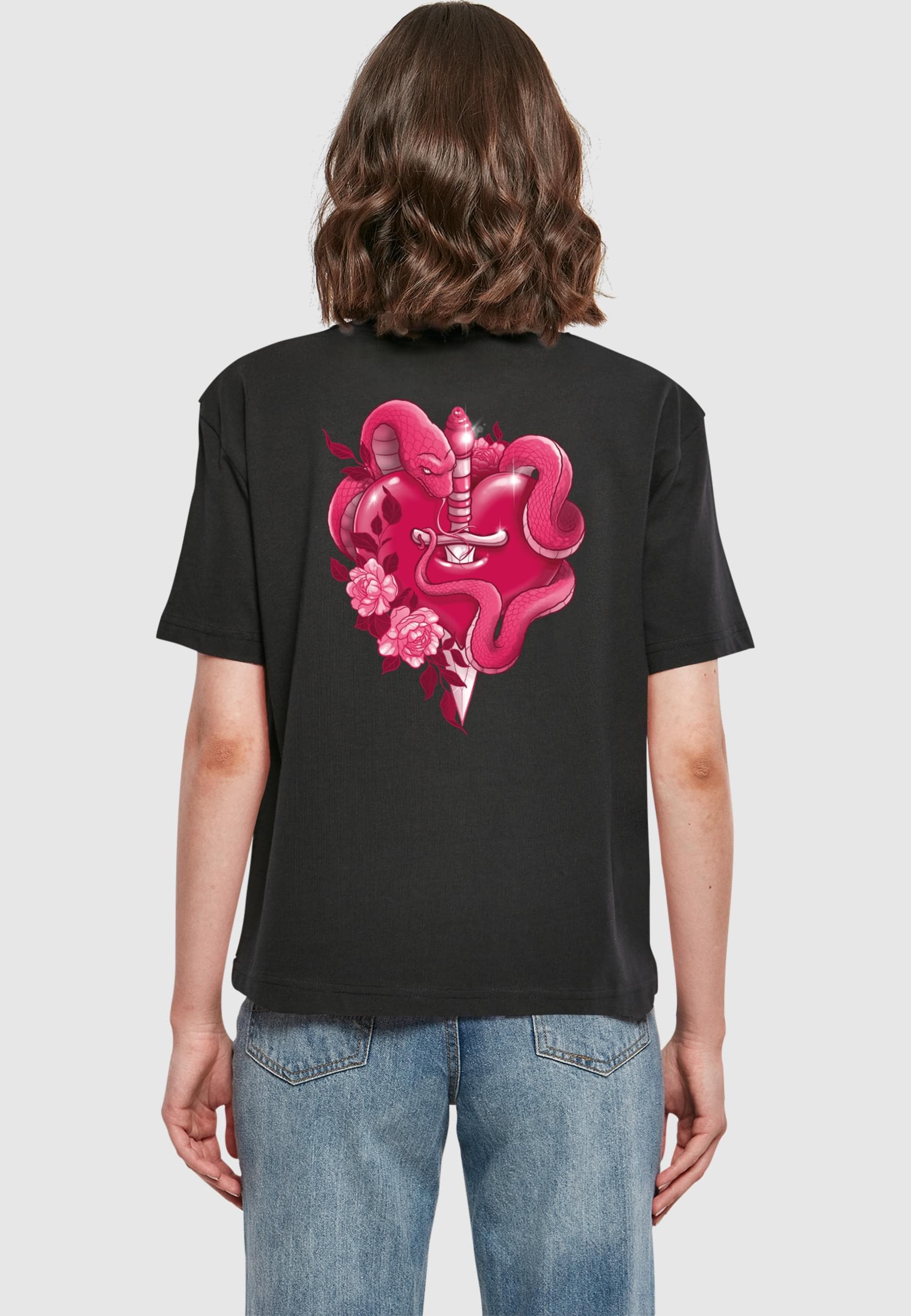 Miss Tee T-Shirt »Miss Tee Damen Snakes Heart Tee«, (1 tlg.)