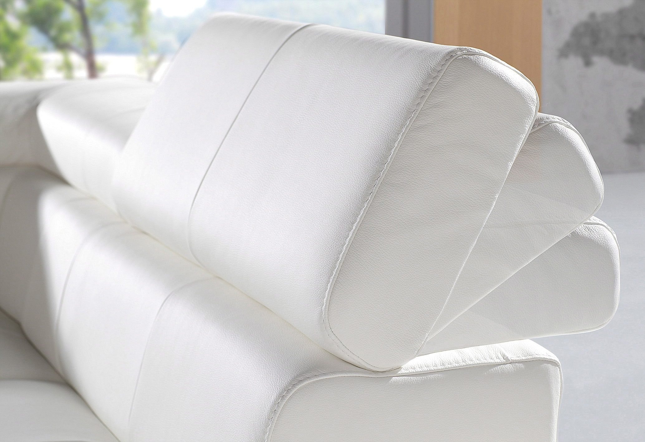 COTTA Polstergarnitur »Enterprise«, (Set), Set bestehend aus: 2-Sitzer mit Kopfteilverstellung & Hocker