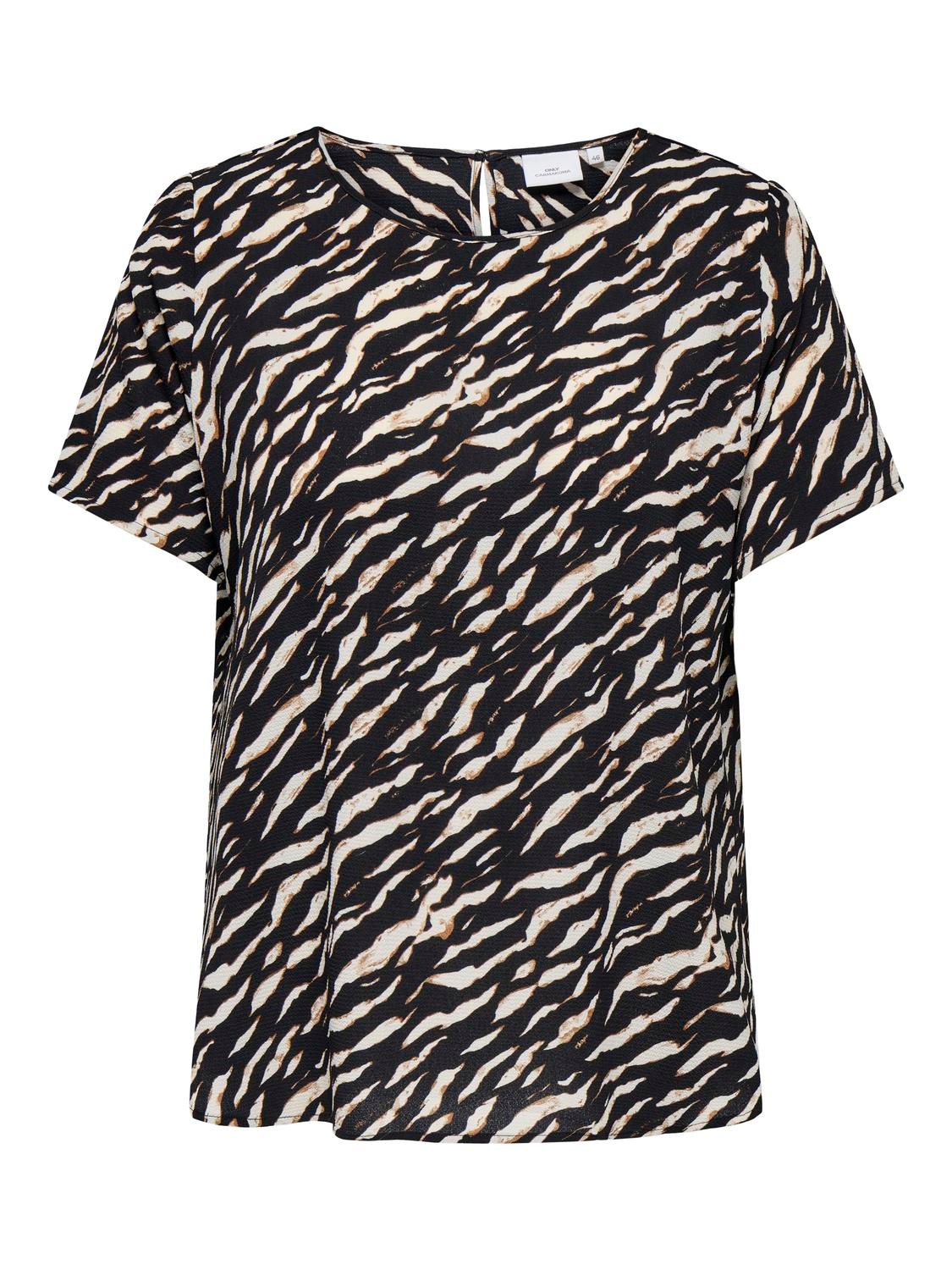 ONLY CARMAKOMA Shirtbluse "CARVICA SS TOP WVN NOOS" Materialmix, regular fi günstig online kaufen