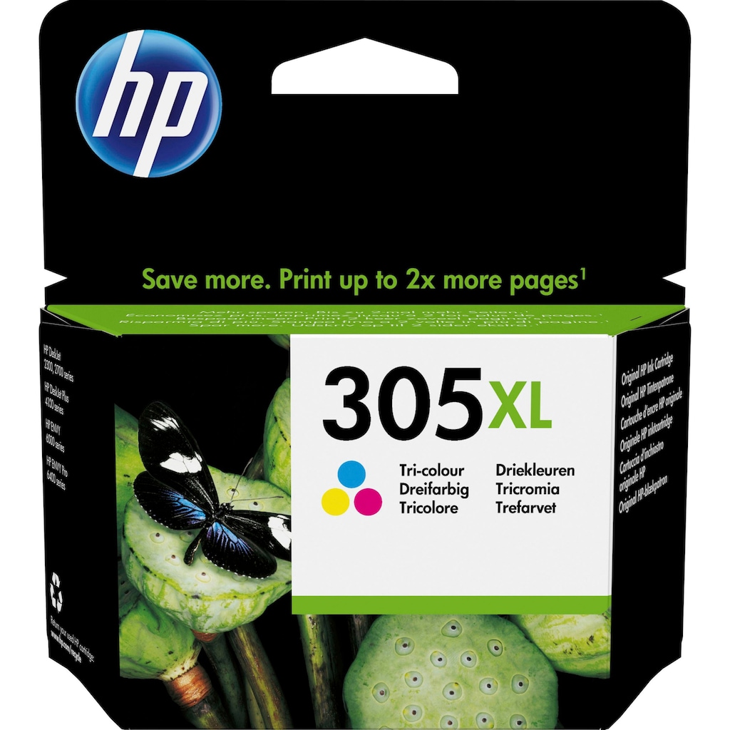 HP Tintenpatrone »305XL«, (Packung), original Druckerpatrone 305 cyan/magenta/yellow XL