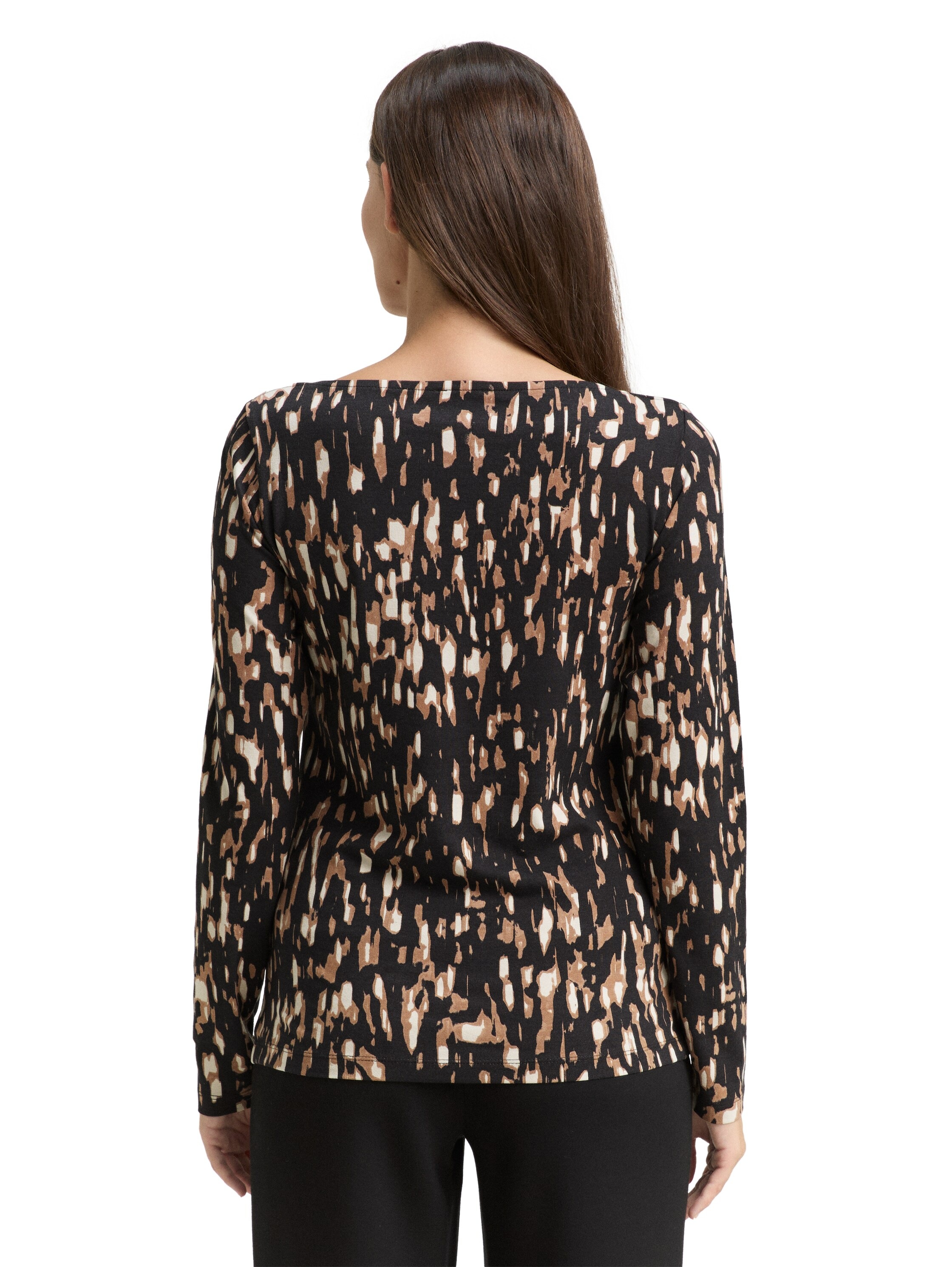 TOM TAILOR Langarmshirt mit All-Over Print günstig online kaufen