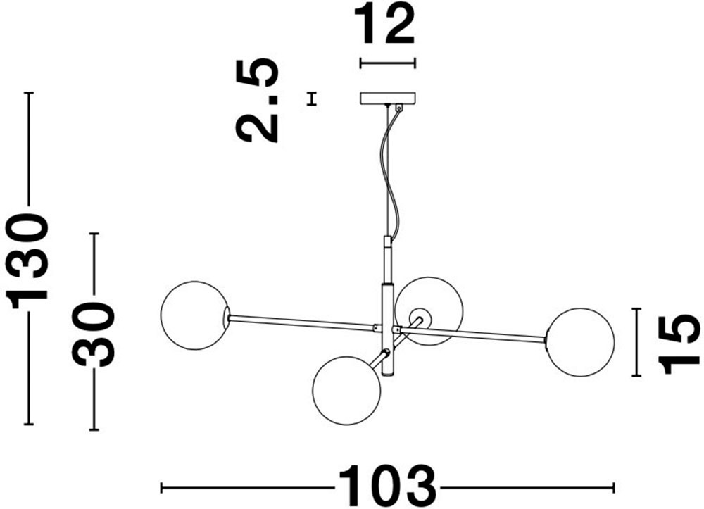 Nova Luce Hängeleuchten »VITTA« G9 1 Stk. Ohne Beleuchtung