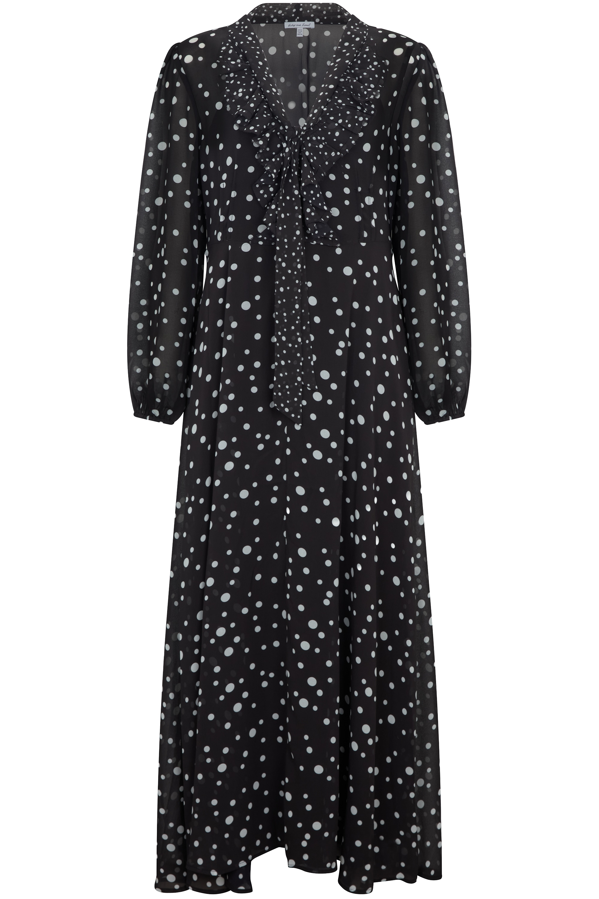 Lily and Lionel Midikleid "Margot Ruffle Neck Print Maxi Dress Damen" günstig online kaufen