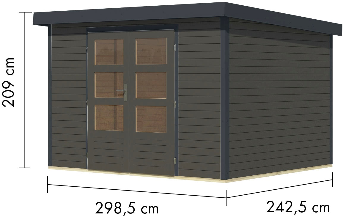 Karibu Gartenhaus »Jupiter 5 B«, in verschiedenen Farben