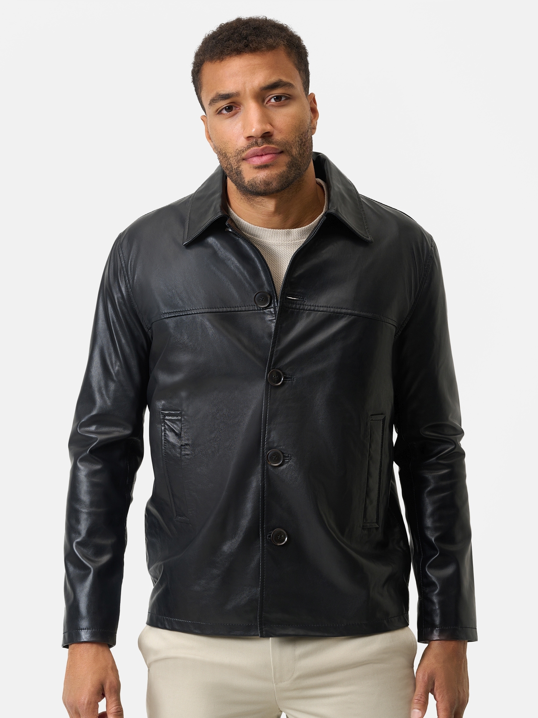 RICANO Lederjacke »Lederjacke Massimo« ohne Kapuze Handgefertigt aus echtem Leder