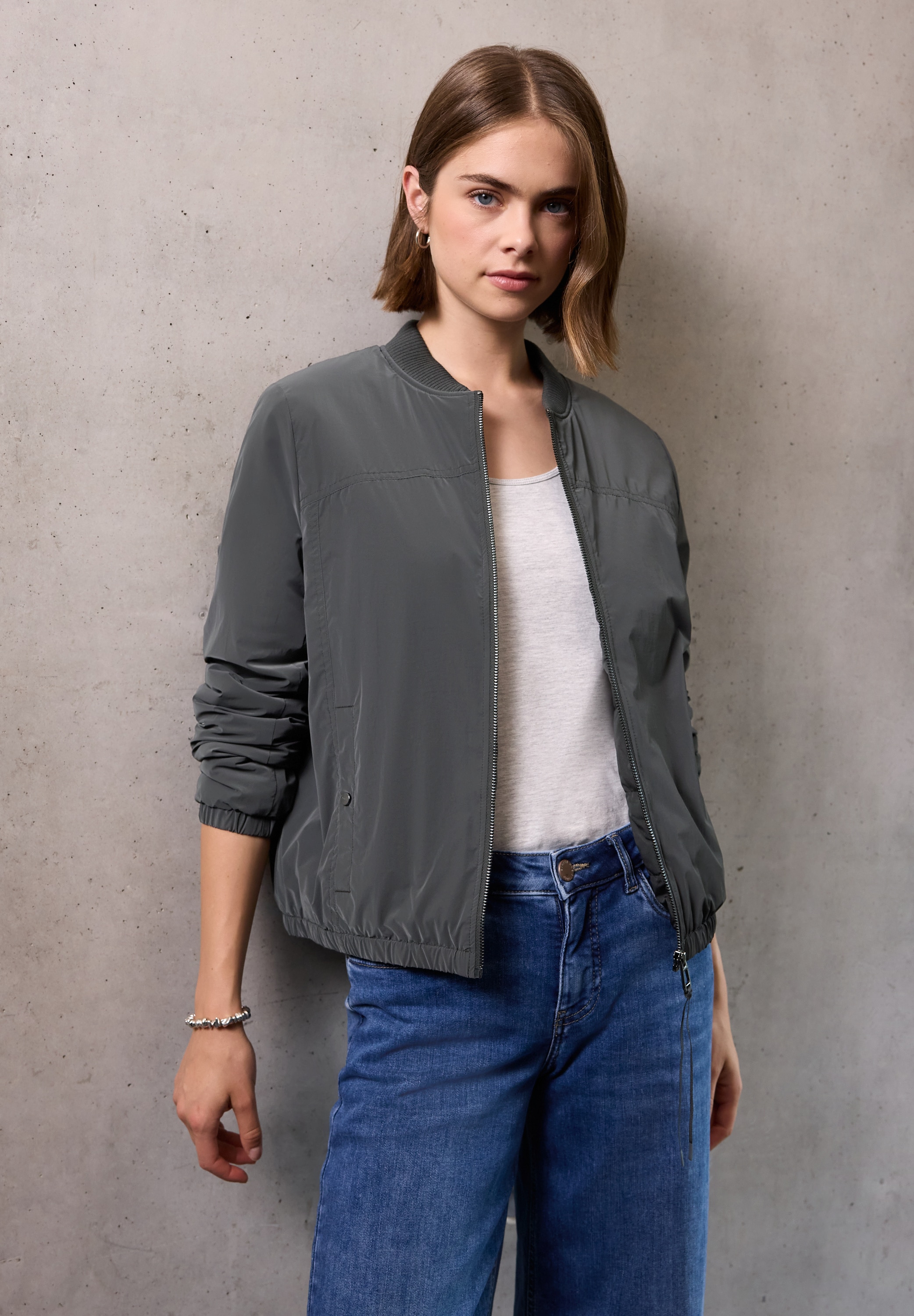 STREET ONE STUDIO Blouson ohne Kapuze mit Elastiksaum