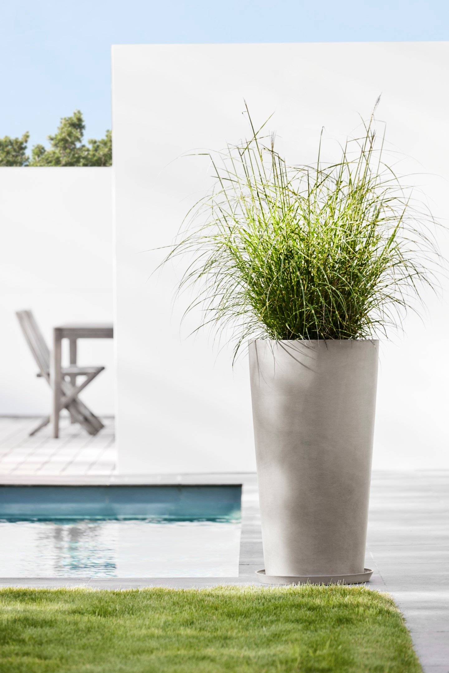 ECOPOTS Blumentopf »Amsterdam extrahoch 90 Taupe« für innen und außen: frostsicher, bruchsicher und lichtbeständig