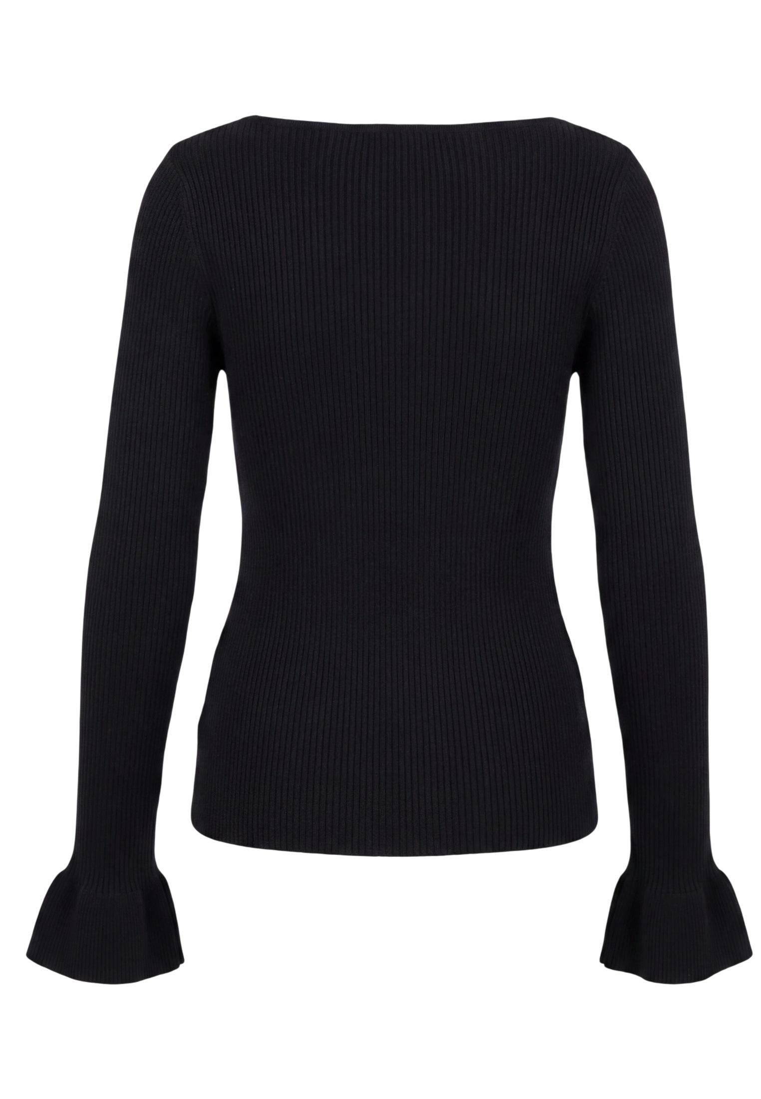Zero Strickpullover »Damen mit Rüschen« 1 tlg. Struktur